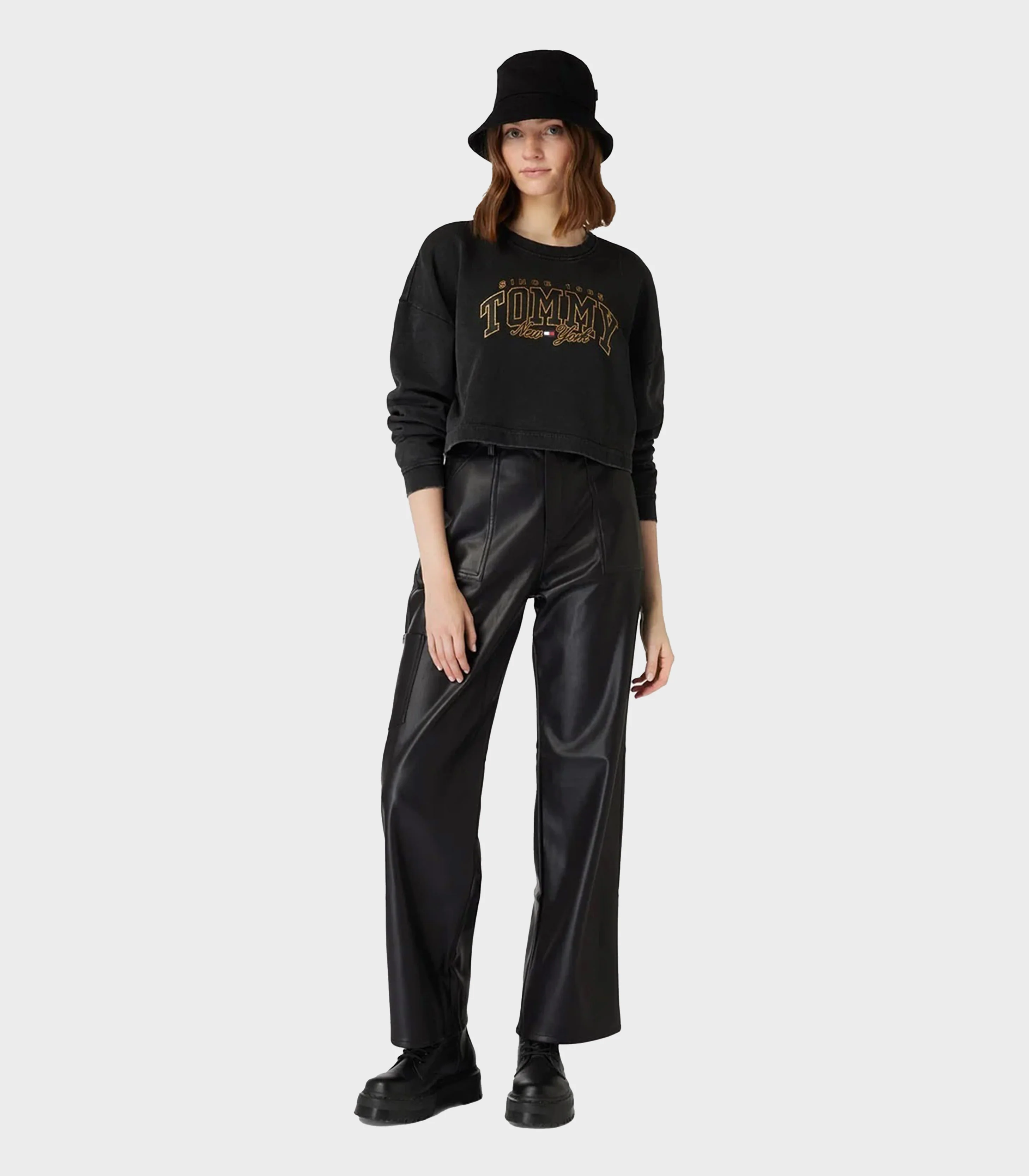 Tommy Hilfiger Jeans - Daisy Baggy Pleather Pants Loose Fit - Image 2