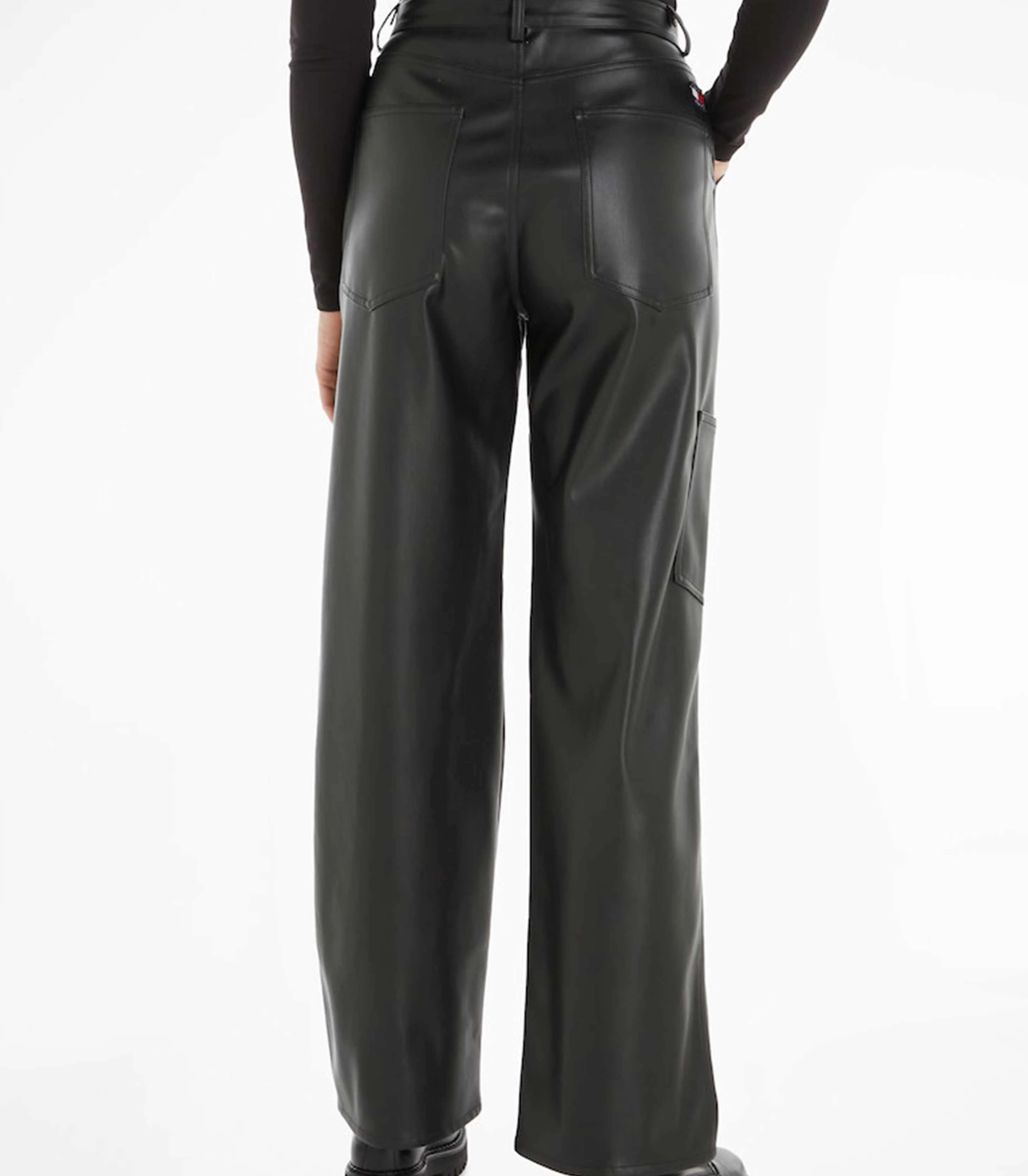 Tommy Hilfiger Jeans - Daisy Baggy Pleather Pants Loose Fit - Image 7