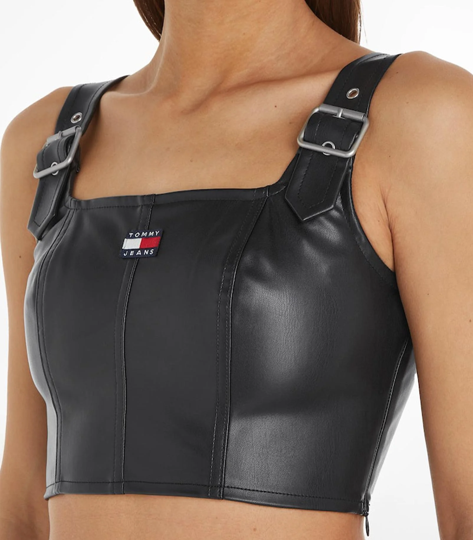 Tommy Hilfiger Jeans - Vegan Leather Crop Top - Image 4