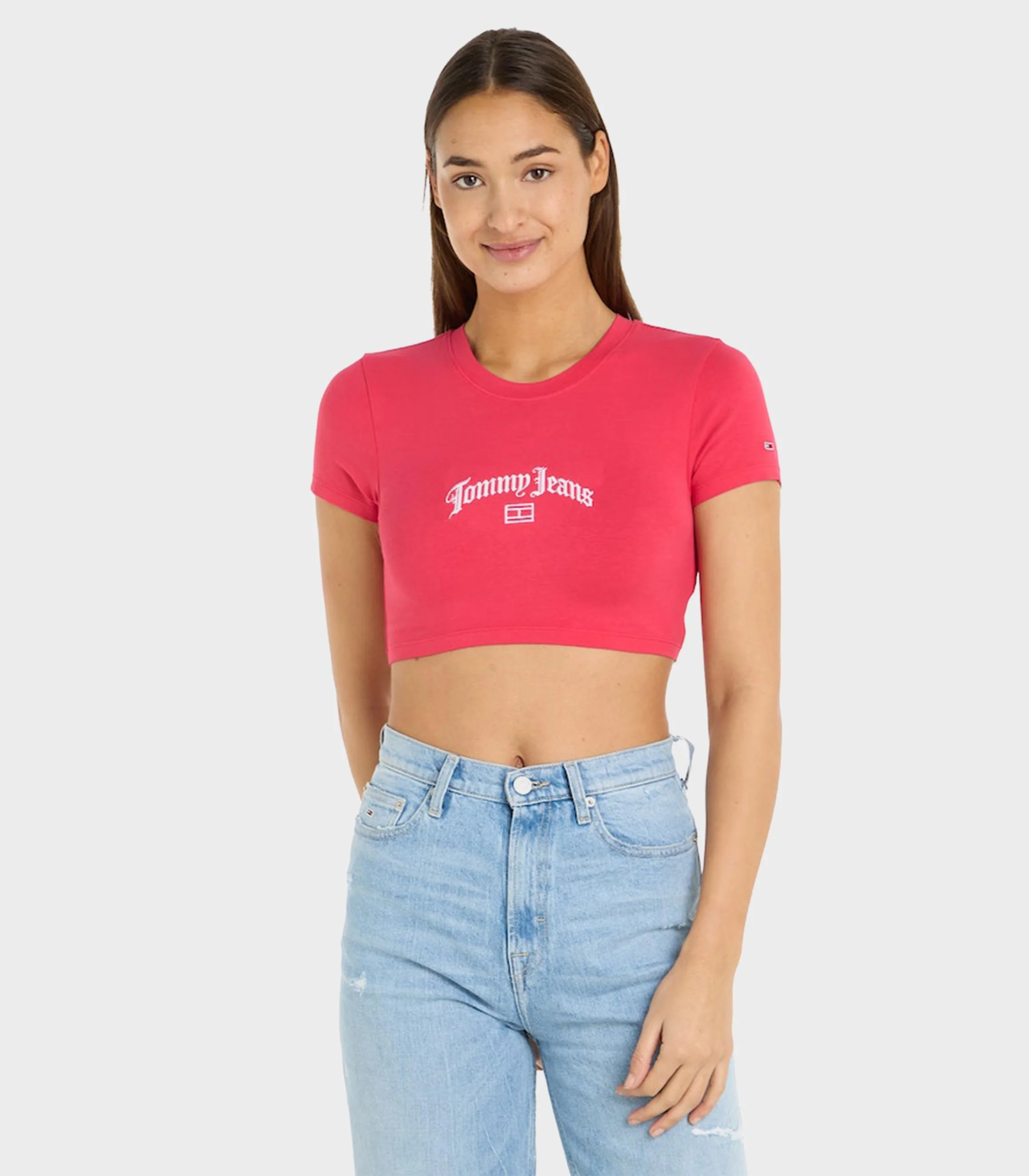Tommy Hilfiger Jeans - Women's  Logo Cropped T - Shirt - Image 5