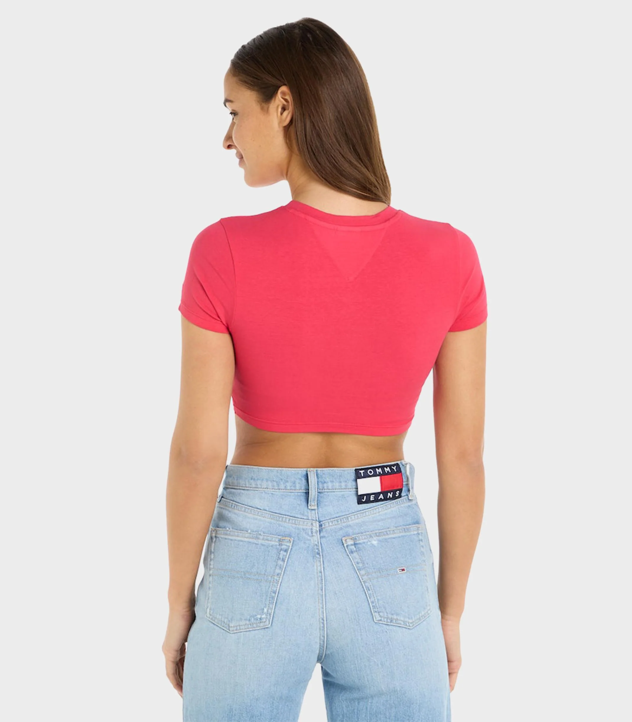 Tommy Hilfiger Jeans - Women's  Logo Cropped T - Shirt - Image 8