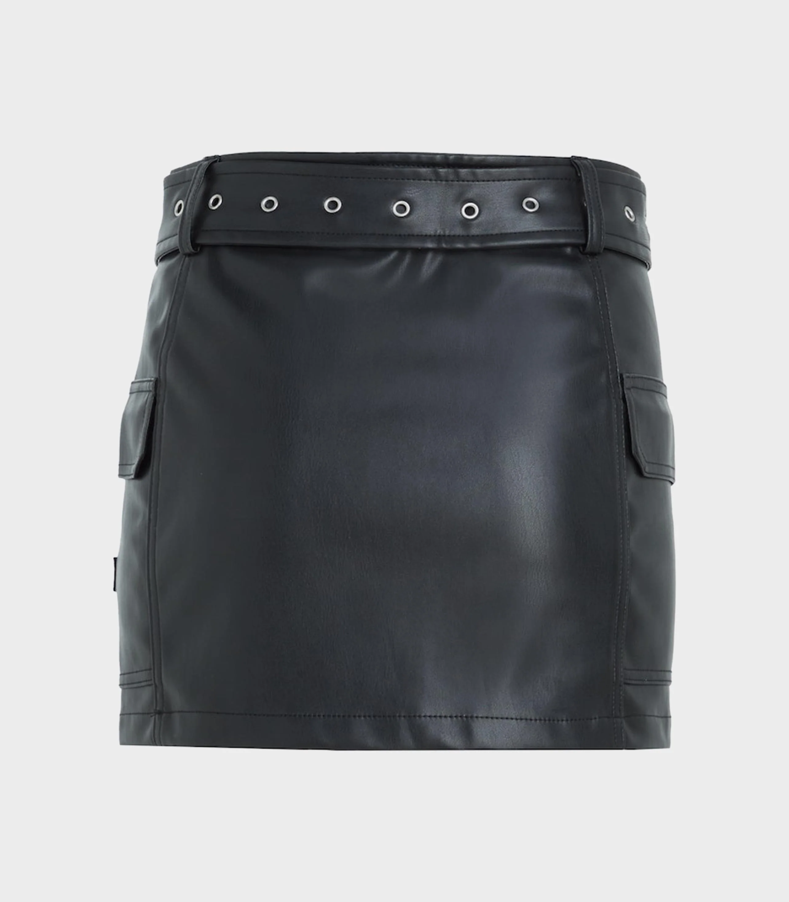 Tommy Hilfiger Jeans - Women's Vegan Leather Belted Mini Skirt - Image 17