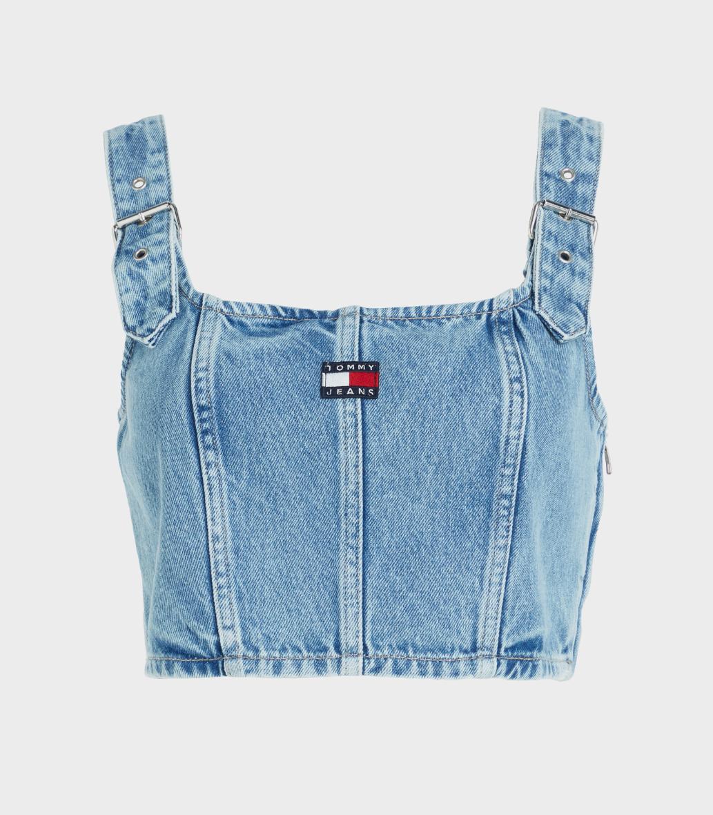 Tommy Hilfiger Jeans - Denim Buckle Strap Crop Top - Image 2