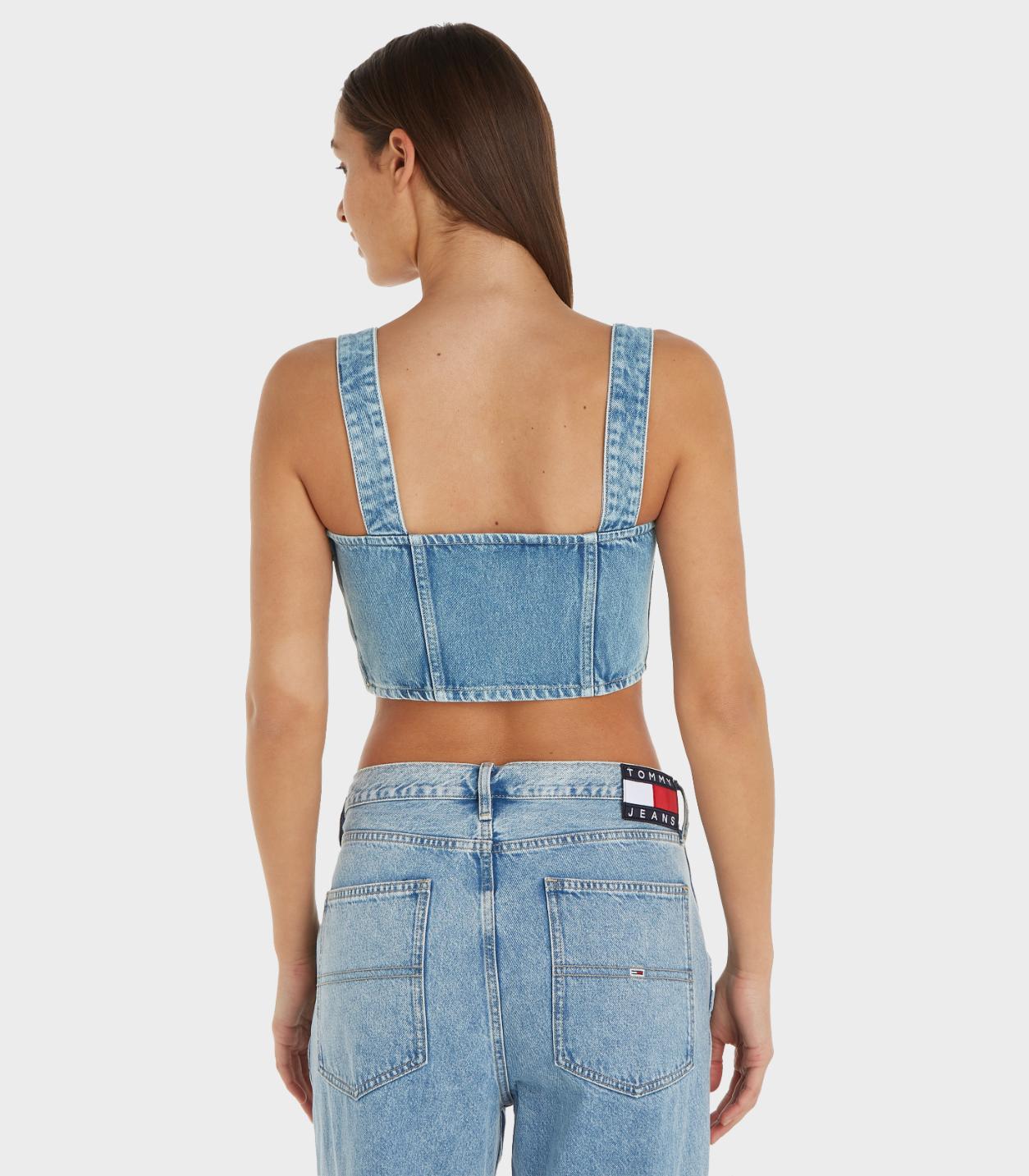 Tommy Hilfiger Jeans - Denim Buckle Strap Crop Top - Image 3