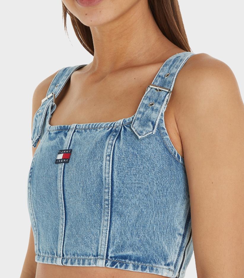 Tommy Hilfiger Jeans - Denim Buckle Strap Crop Top - Image 4