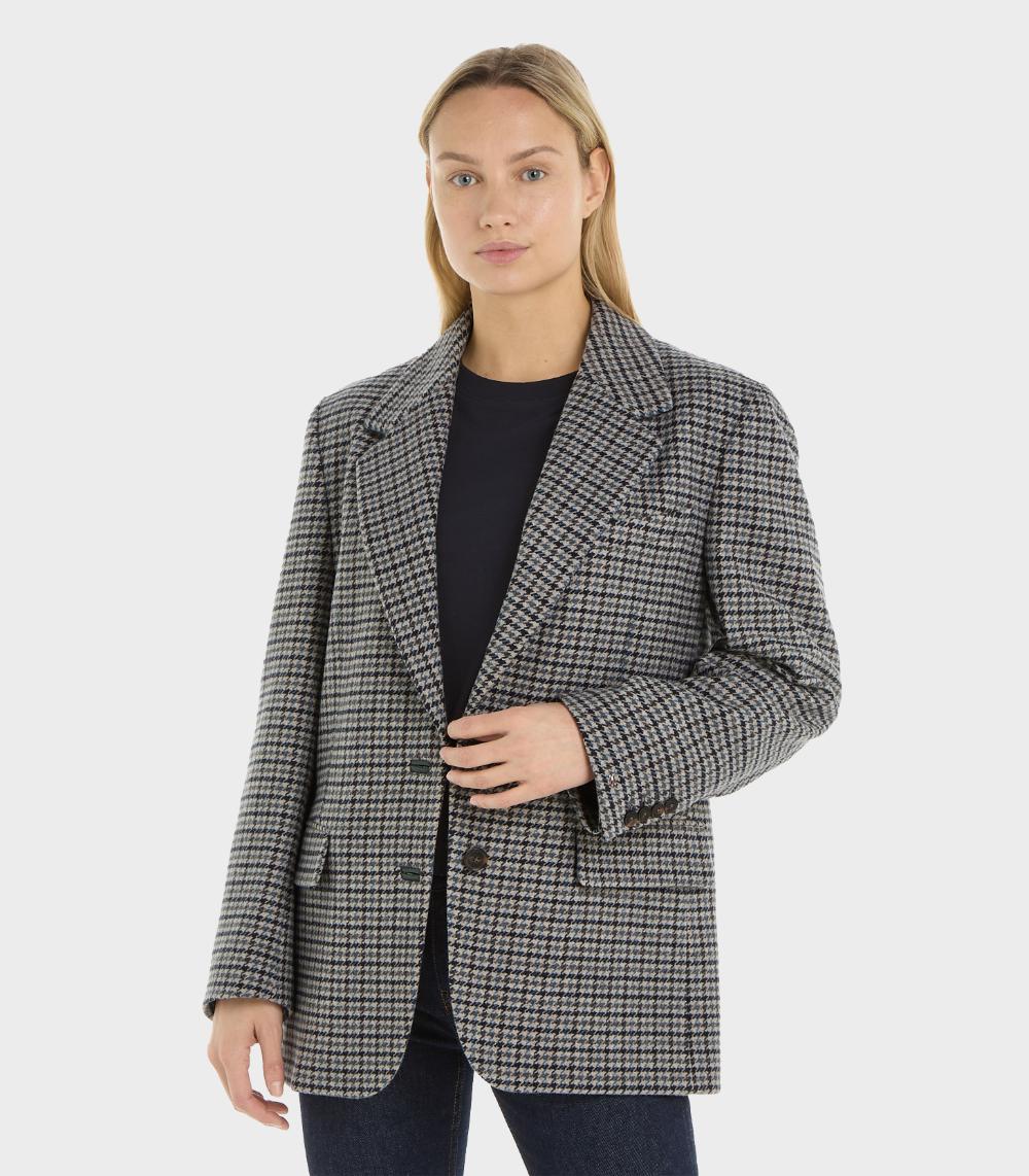 Tommy Hilfiger - Oversized Wool Check Blazer - Image 2