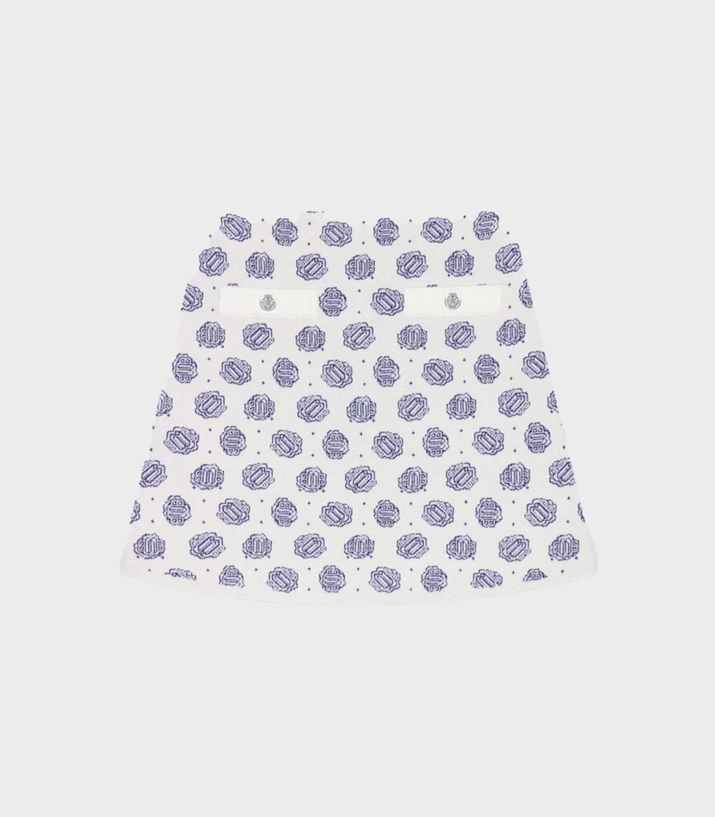 Maje - Monogrammed Knit Skirt - Image 2