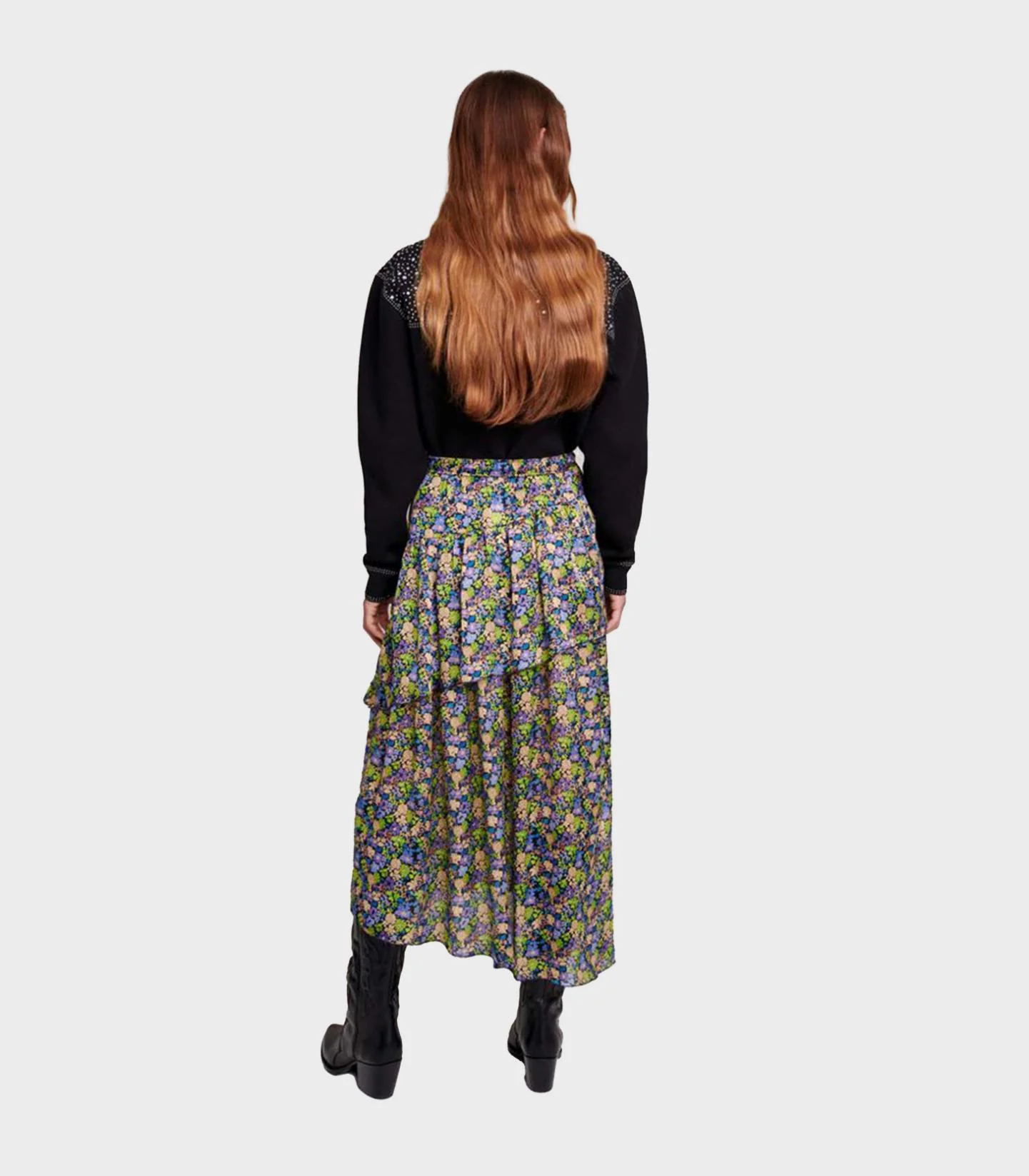 Maje - Long Floral Skirt - Image 5