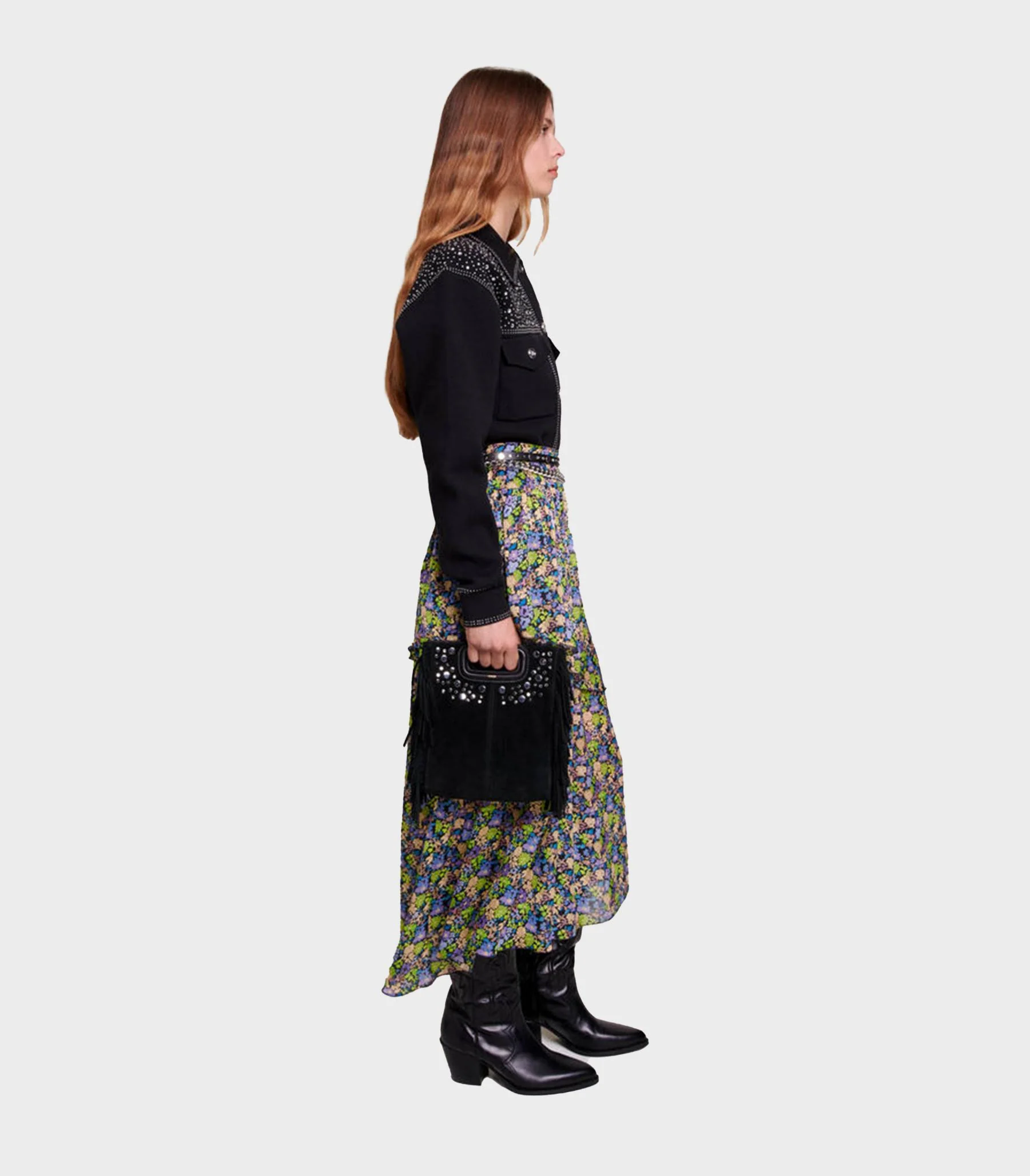 Maje - Long Floral Skirt - Image 8