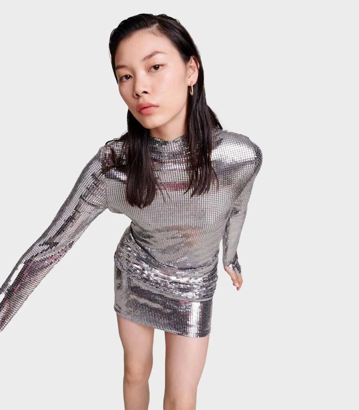 Maje - Short Skirt With Rhinestones - Image 6