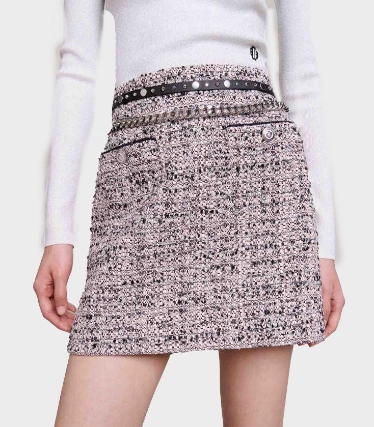 Maje - Women's Short Tweed Skirt - Image 9