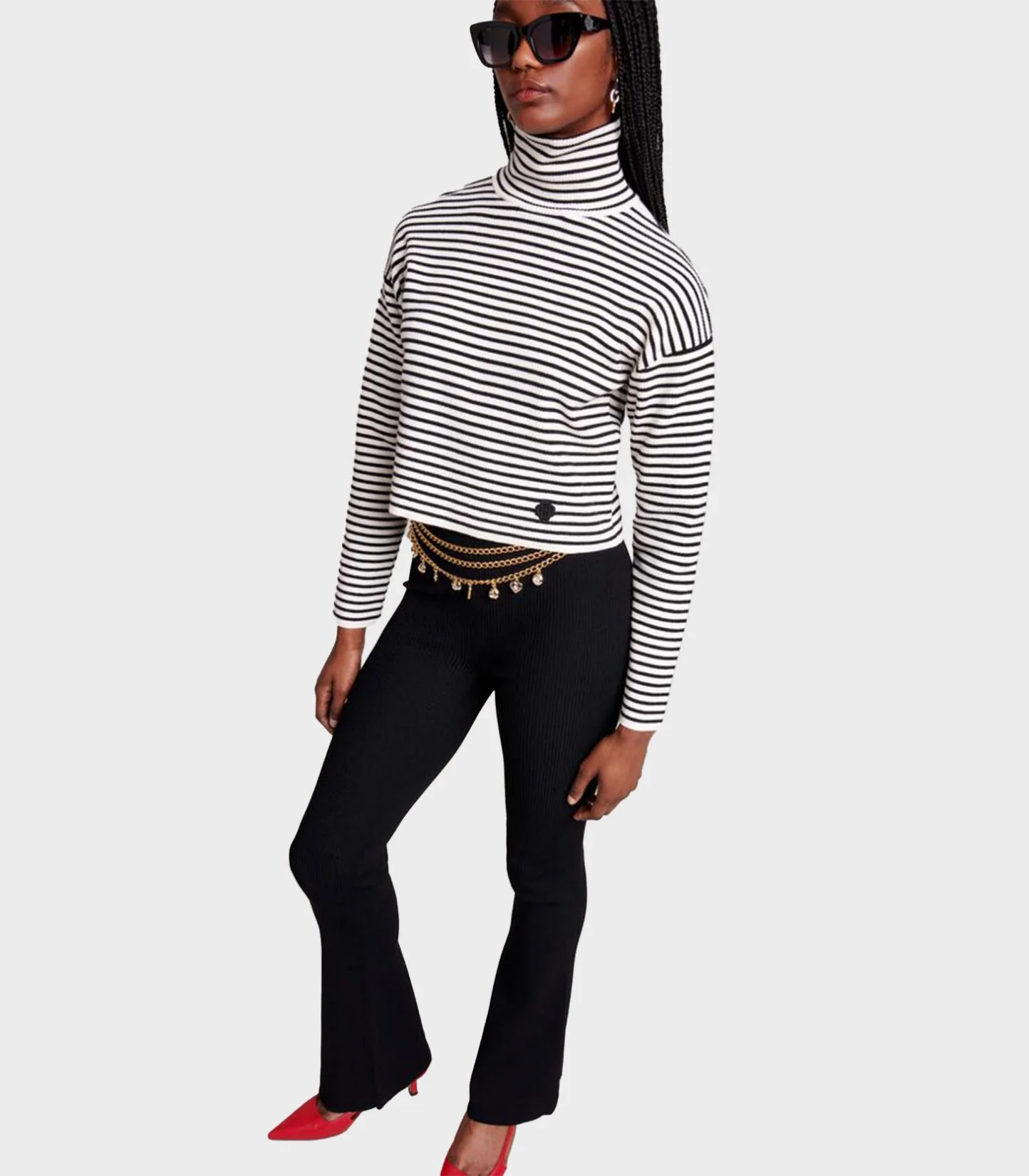 Maje - Trousers In Ribbed Knit - Image 4