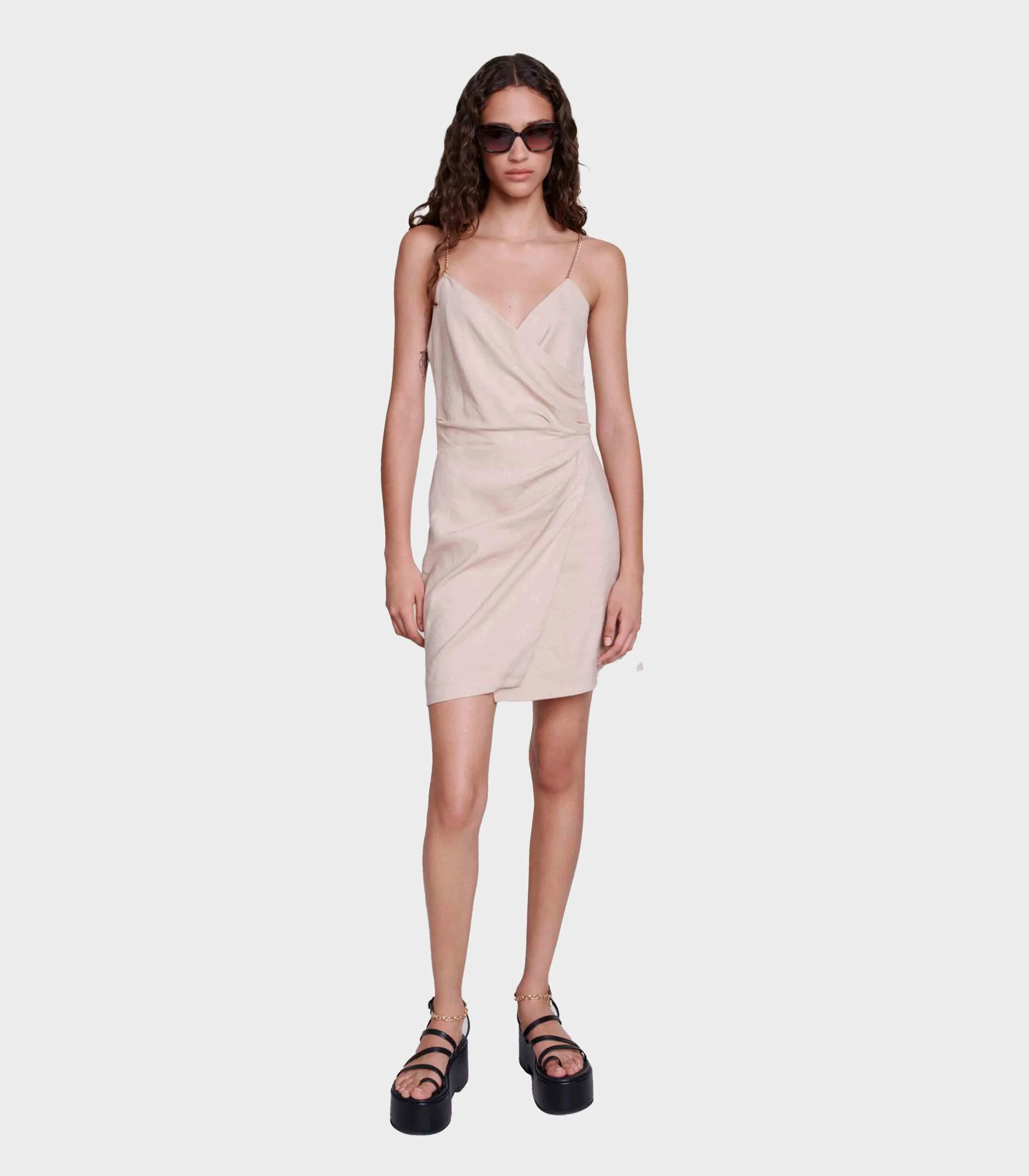 Maje - Short Draped Dress - Image 2