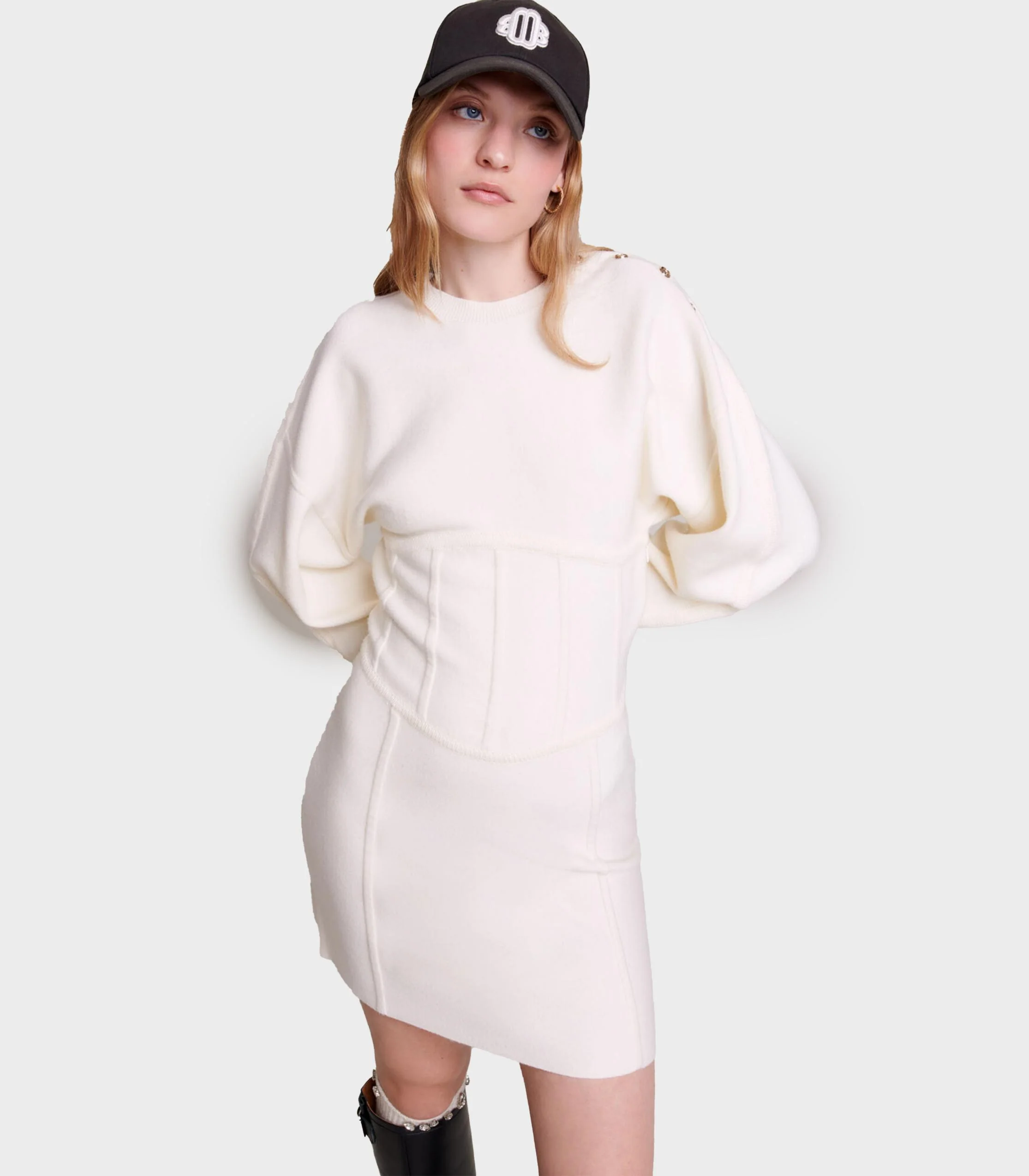 Maje - Corset- Effect Jumper Dress - Image 6