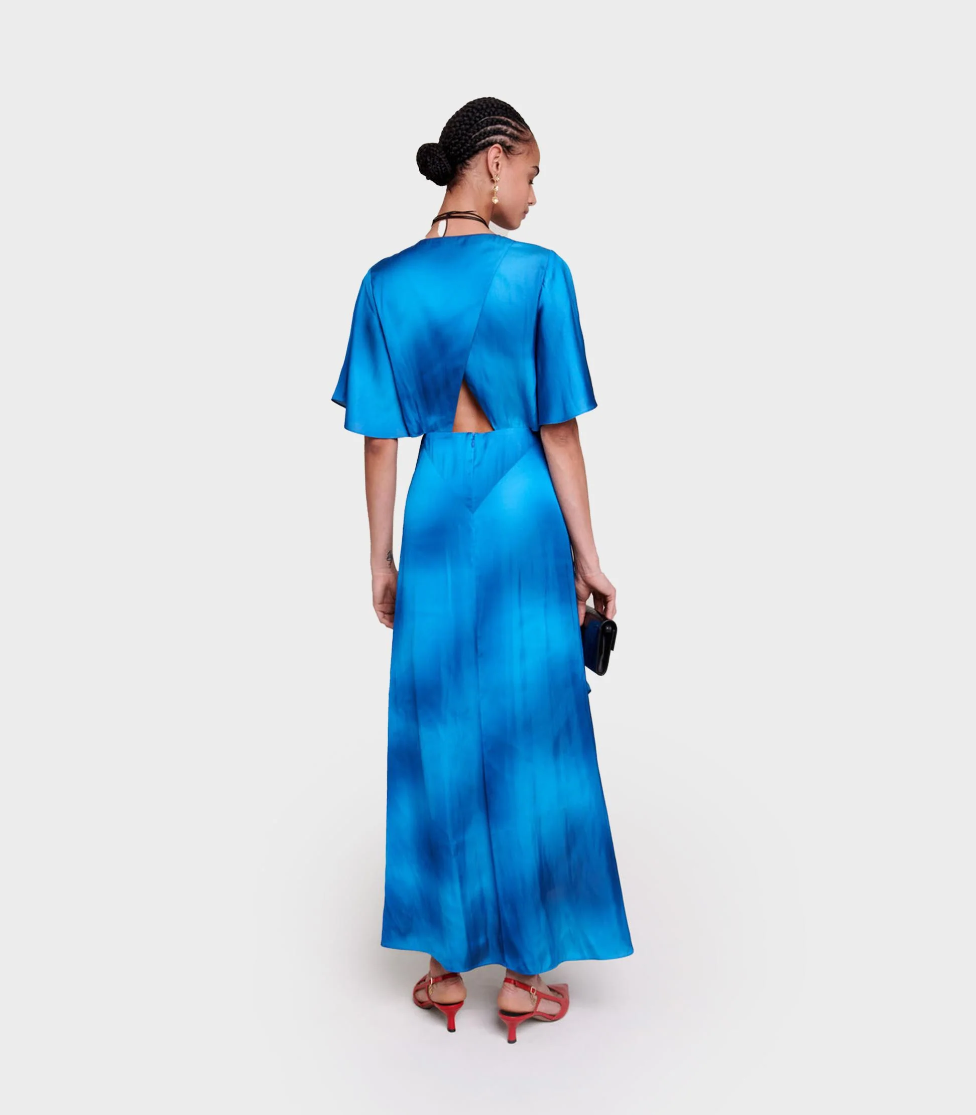 Maje - Satin-Look Maxi Dress - Image 3
