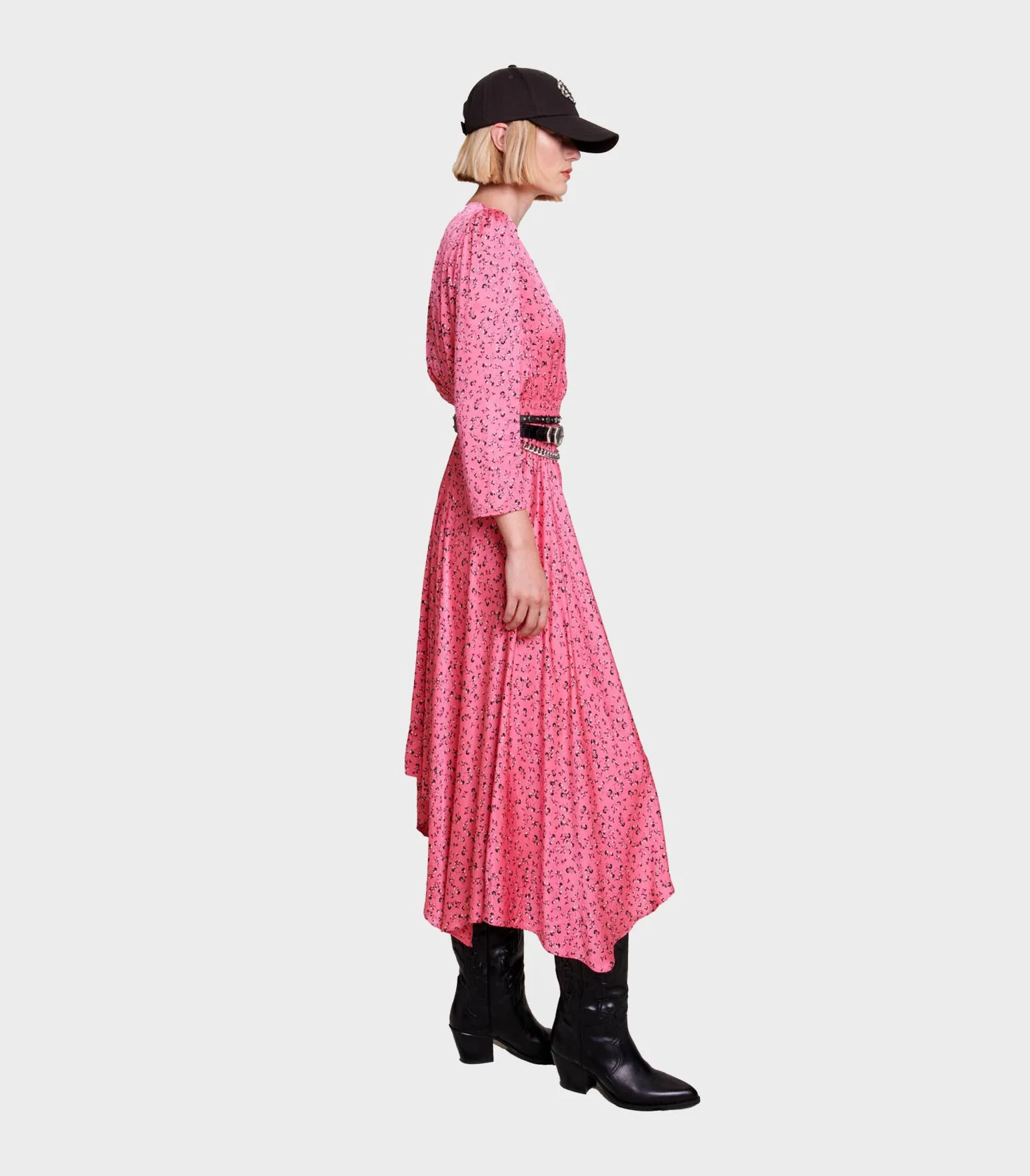 Maje - Floral Print Midi Dress - Image 5