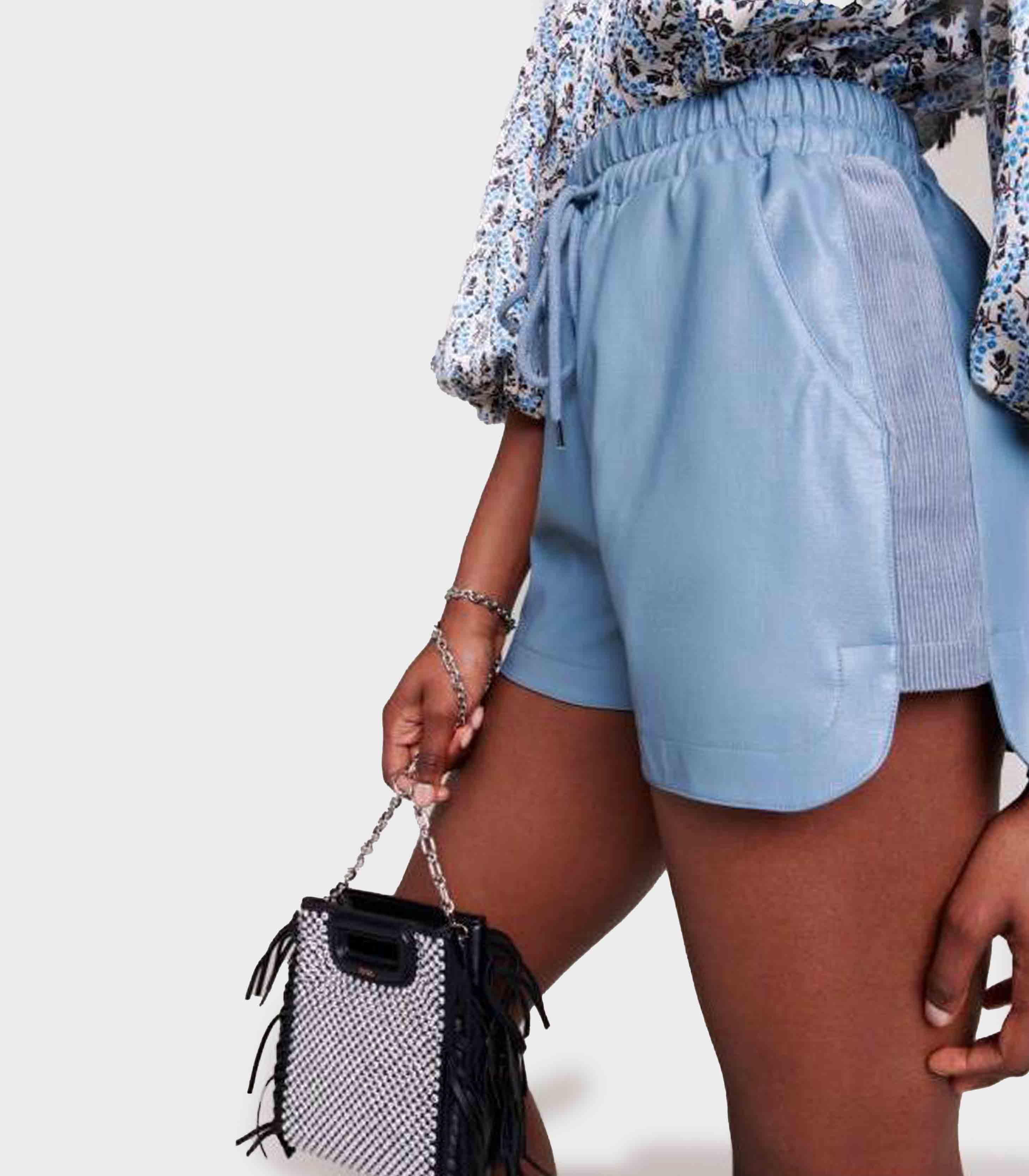 Maje - Leather Look Shorts - Image 4