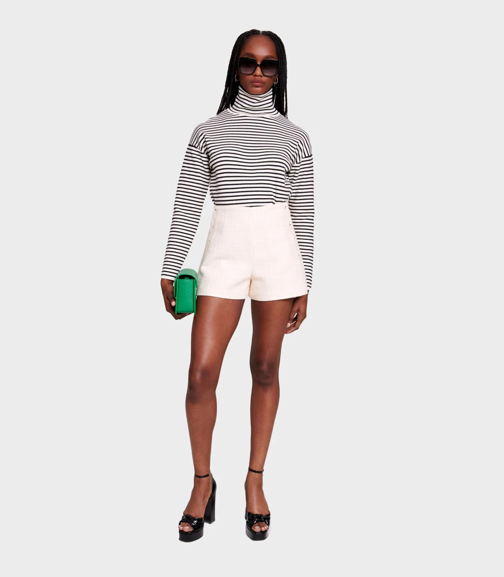 Maje - Flared Shorts In Tweed - Image 2