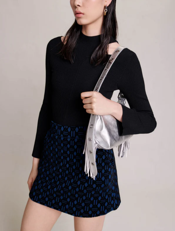 Maje - Velvet Jacquard Skort - Image 5