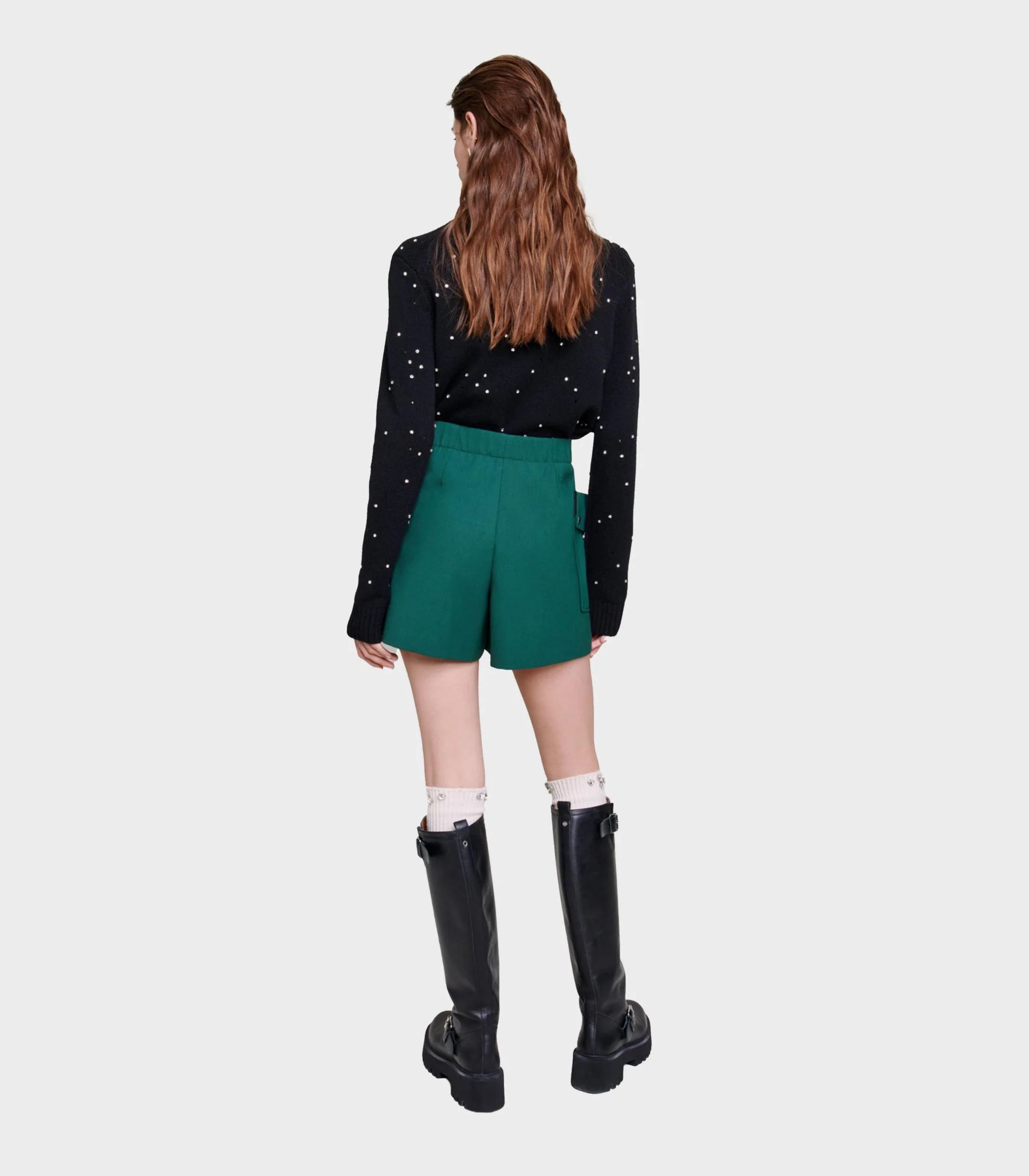 Maje - Structured Shorts With Pockets - Image 3