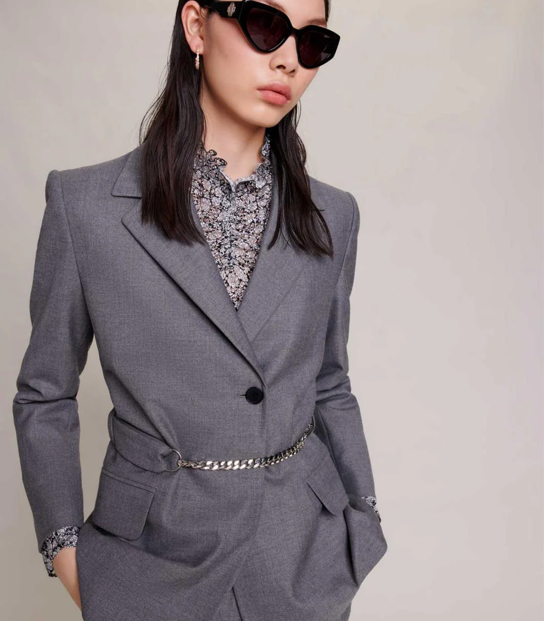 Maje - Suit Jacket With Belt - Image 6