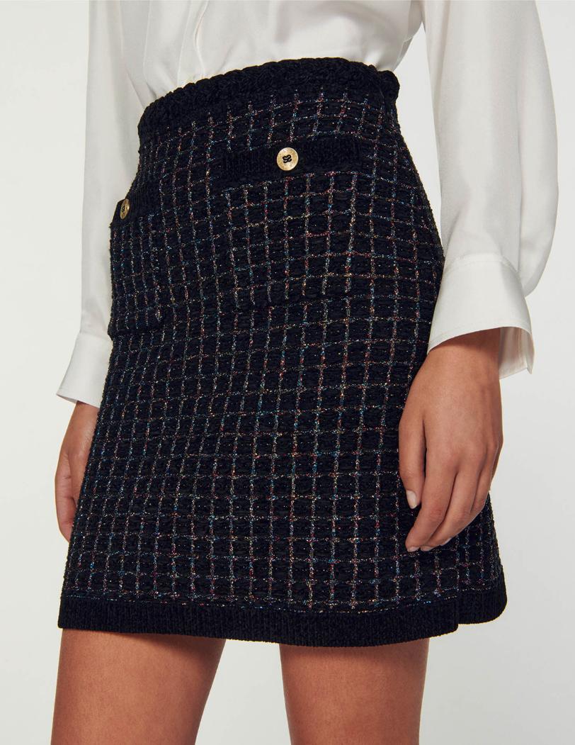 SANDRO - Textured Knit Skirt - Image 5