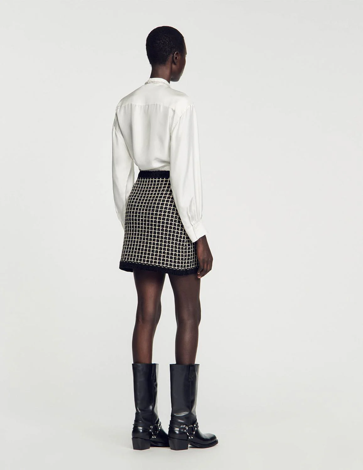 SANDRO - Textured Knit Skirt - Image 8