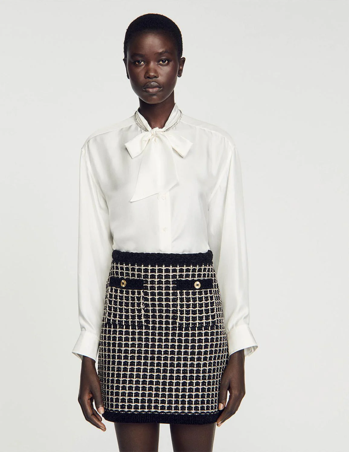SANDRO - Textured Knit Skirt - Image 9