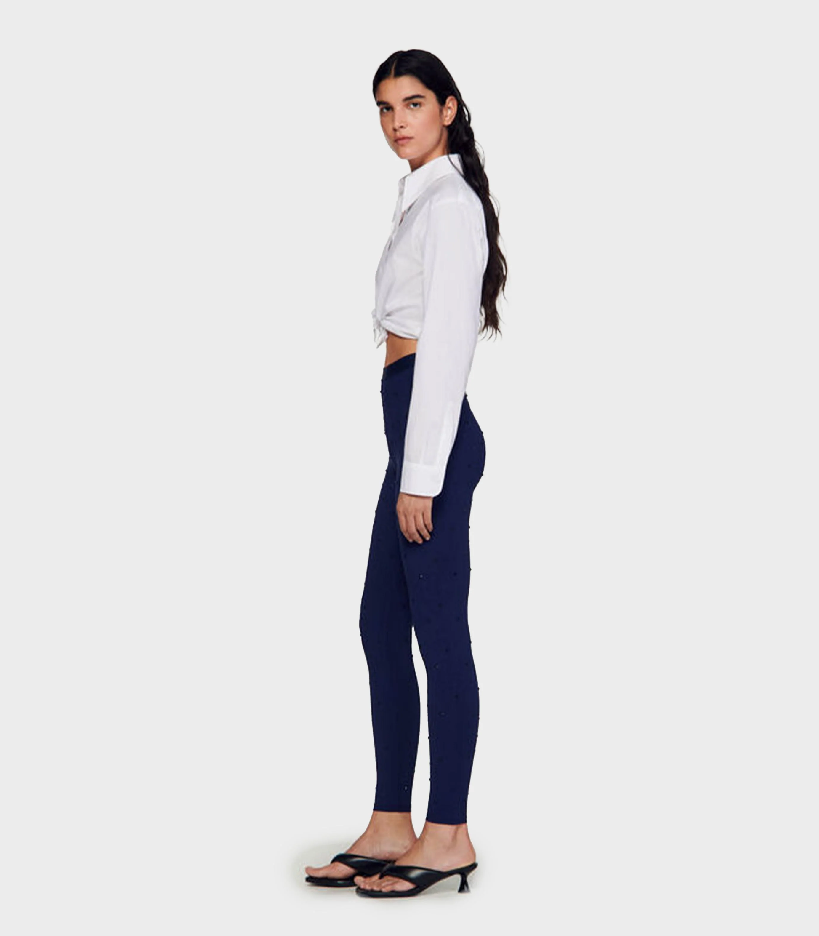 SANDRO - Rhinestone Leggings - Image 4