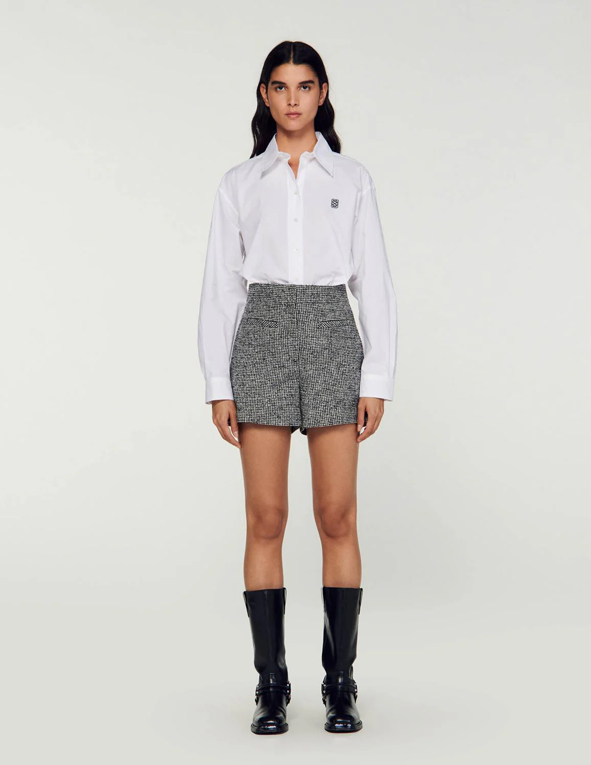 SANDRO - Houndstooth Shorts - Image 4