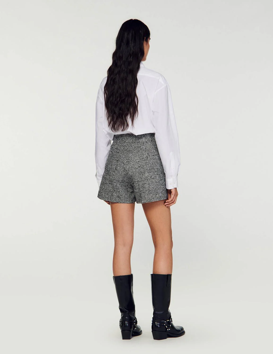 SANDRO - Houndstooth Shorts - Image 6