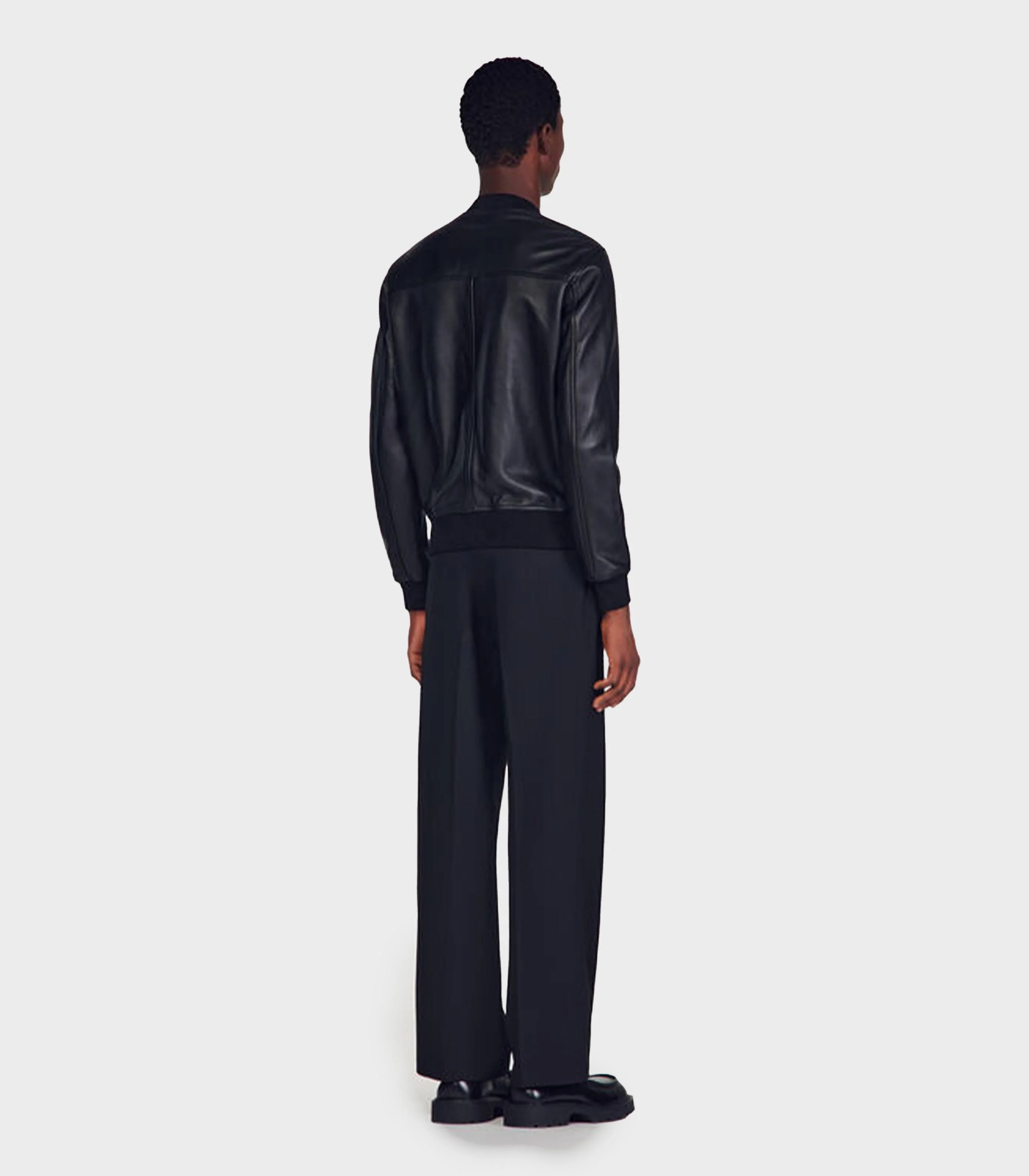 SANDRO - Men's Leather Jacket - Image 3
