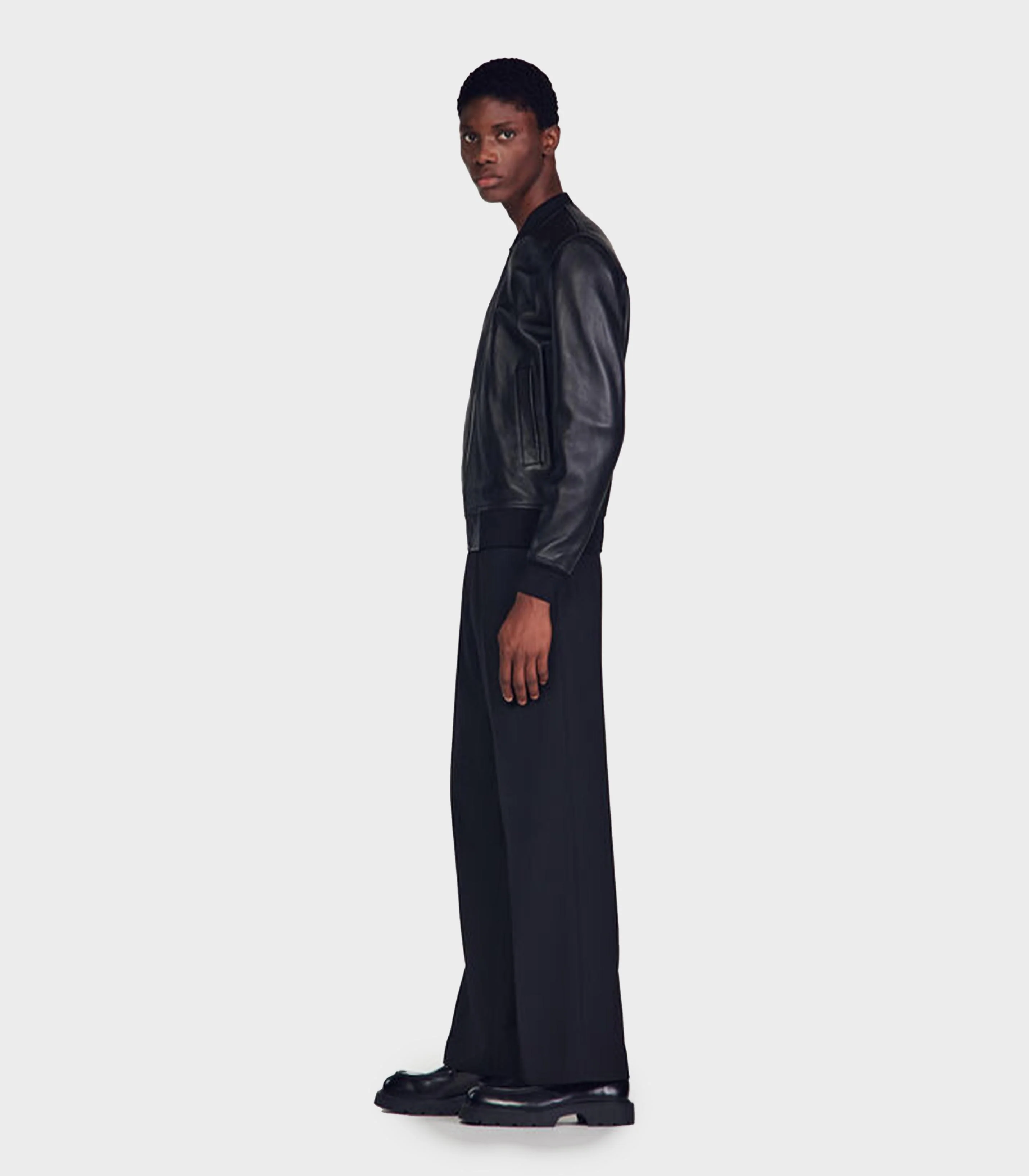 SANDRO - Men's Leather Jacket - Image 4