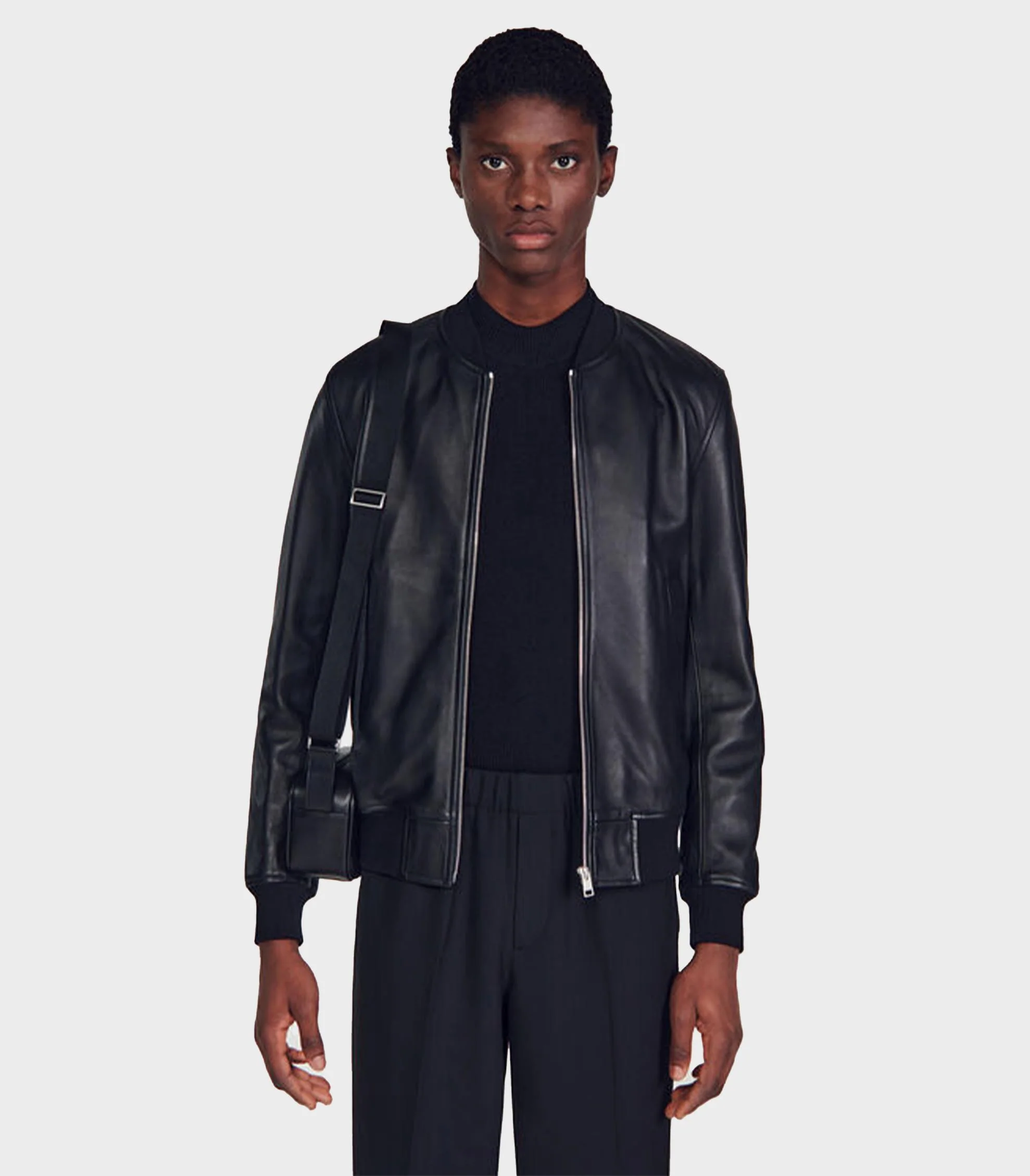 SANDRO - Men's Leather Jacket - Image 6