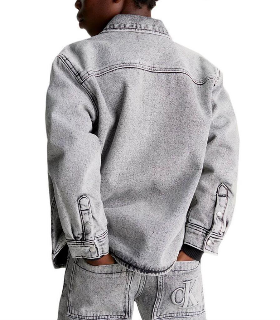 Calvin Klein  - Boys -  Oversized Padded Denim Overshirt - Image 5