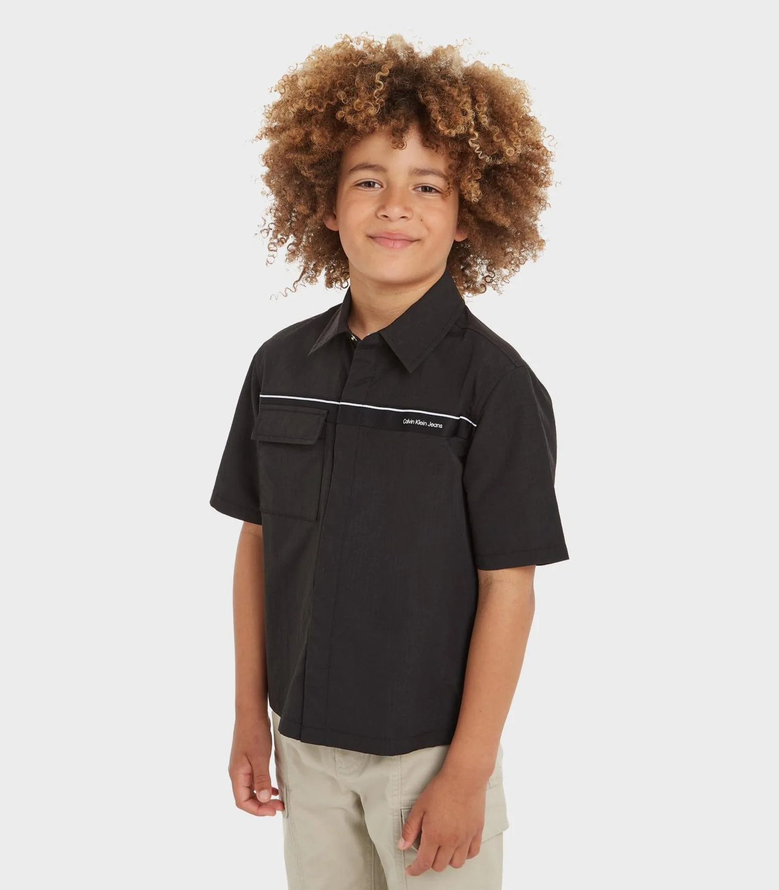 Calvin Klein  - Boys -  Relaxed Short Sleeve Shirt - Image 5