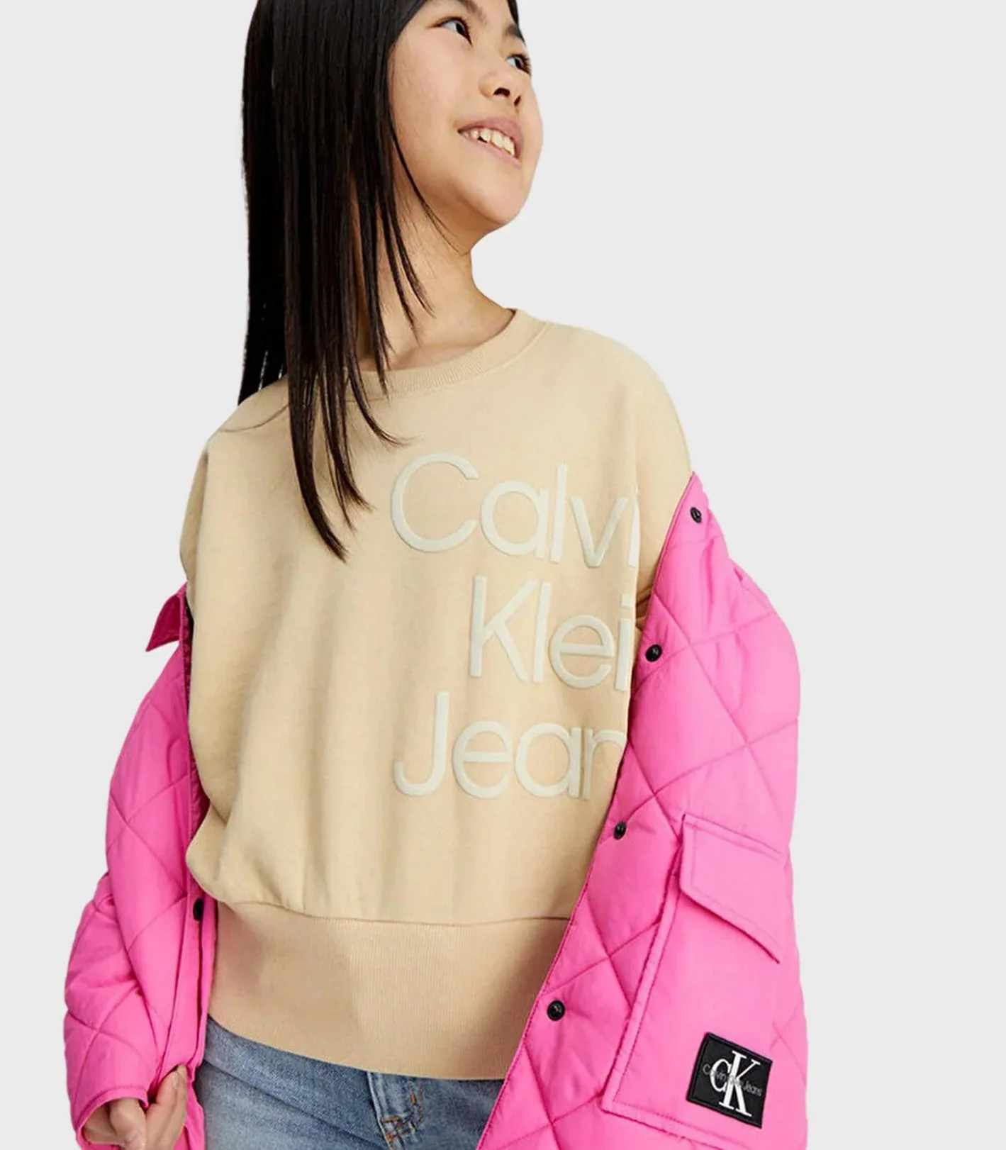 Calvin Klein  - Girls -  Quilted Wide Overshirt - Image 3