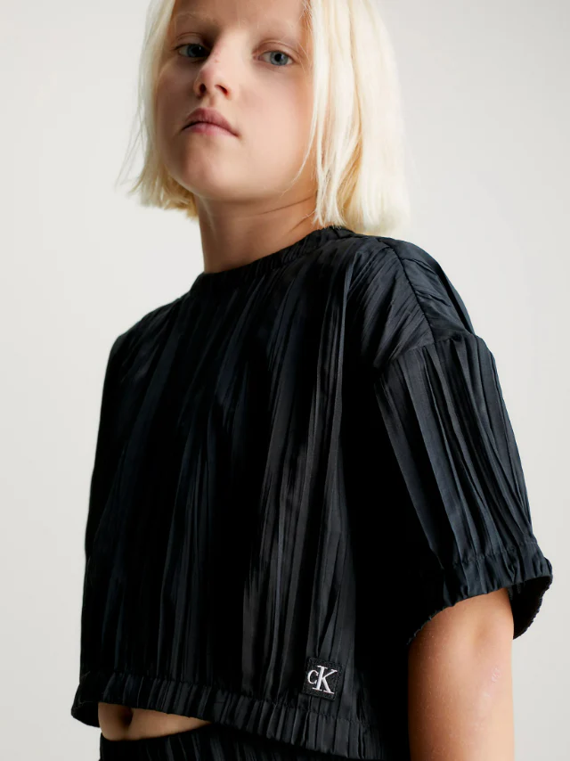 Calvin Klein - Girls - Boxy Plisse Top - Image 5
