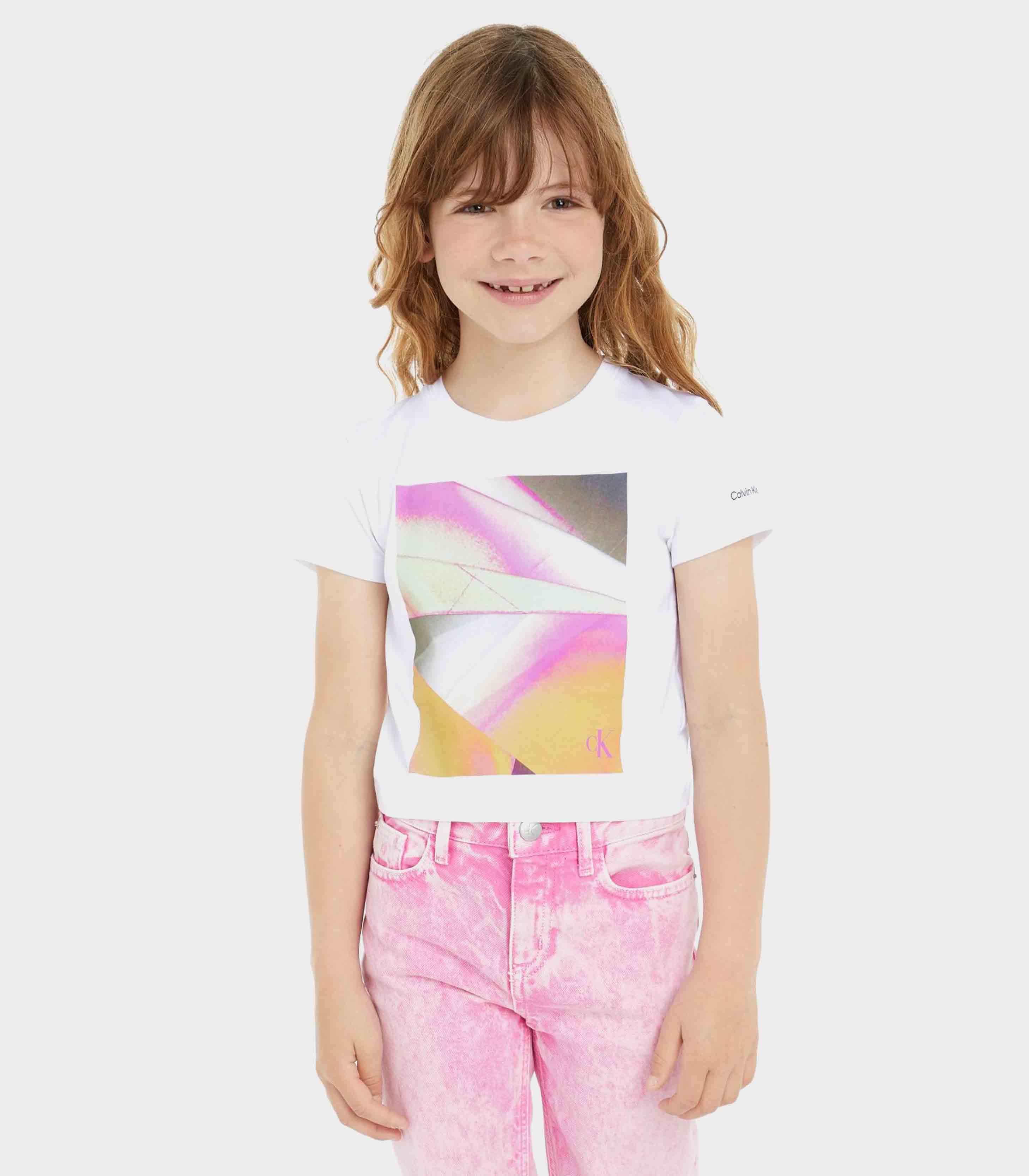 Calvin Klein - Girls' Flower Cropped Graphic T-Shirt - Image 2