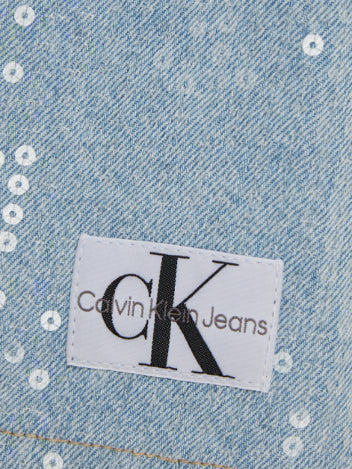 Calvin Klein Jeans - Women's Low V - Neck Sequins Denim Dress - Image 10