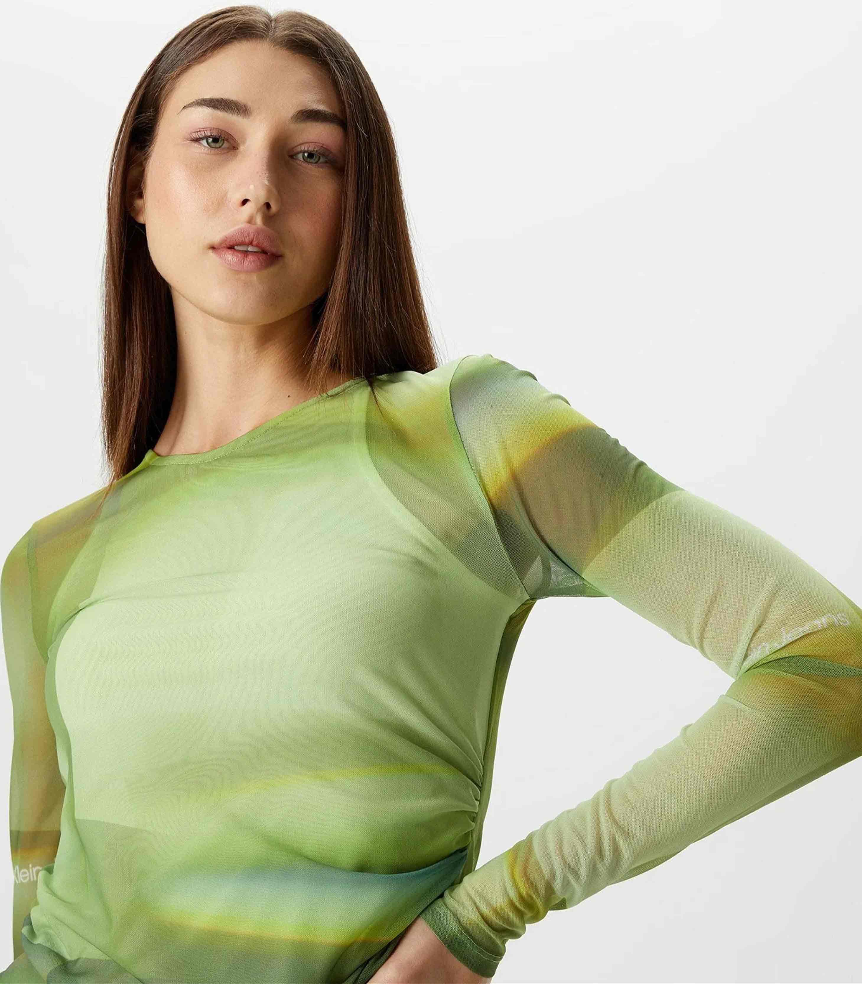 Calvin Klein Jeans - Patterned Mini Round Neck Slim Fit Dress - Image 5