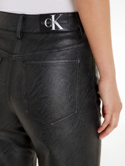 Calvin Klein Jeans - Women's Faux Leather High Rise Straight - Image 4