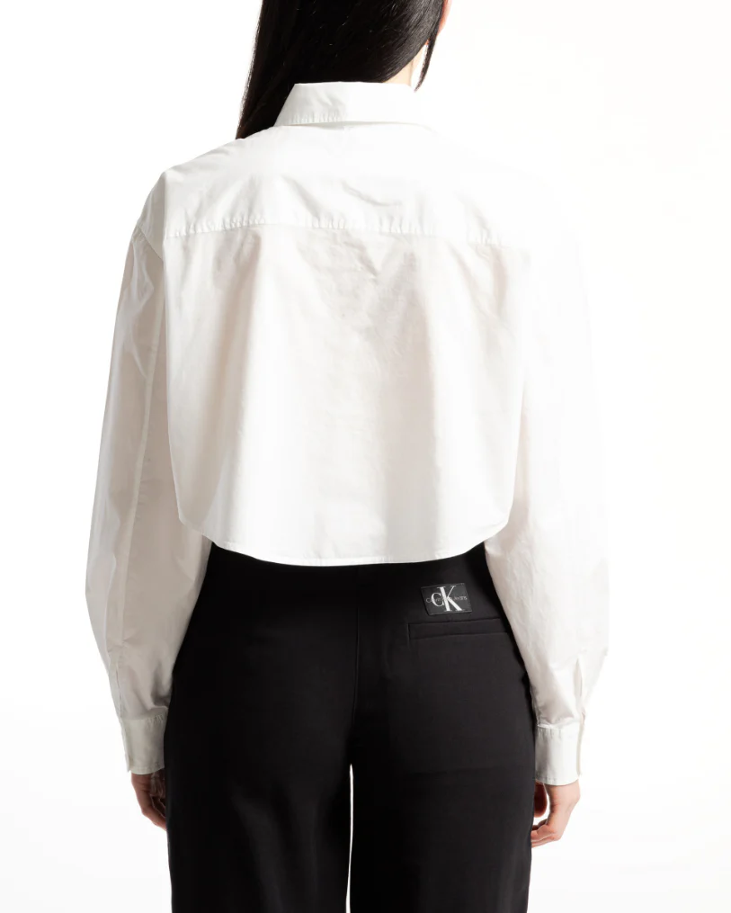Calvin Klein Jeans - Woven Label Cropped Shirt - Image 6