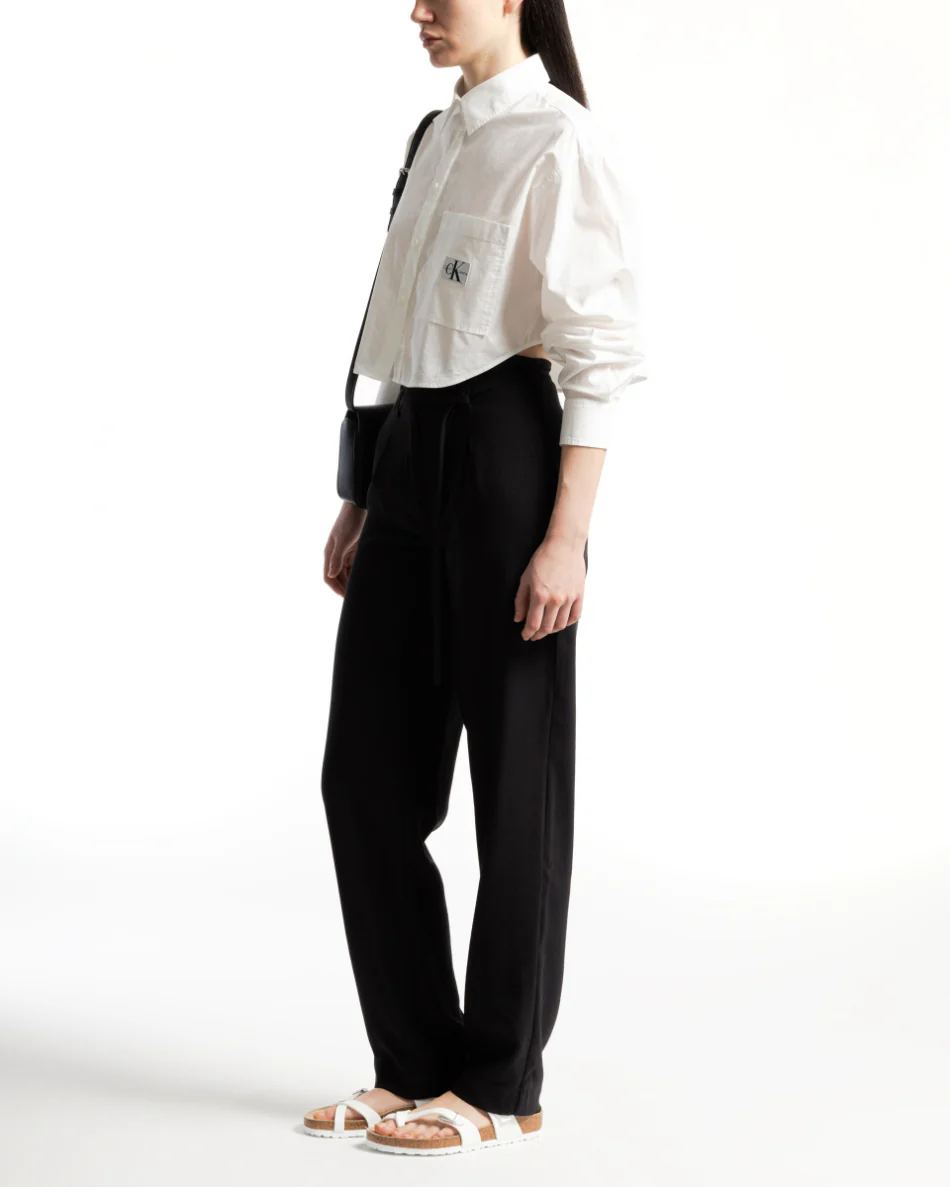 Calvin Klein Jeans - Woven Label Cropped Shirt - Image 7