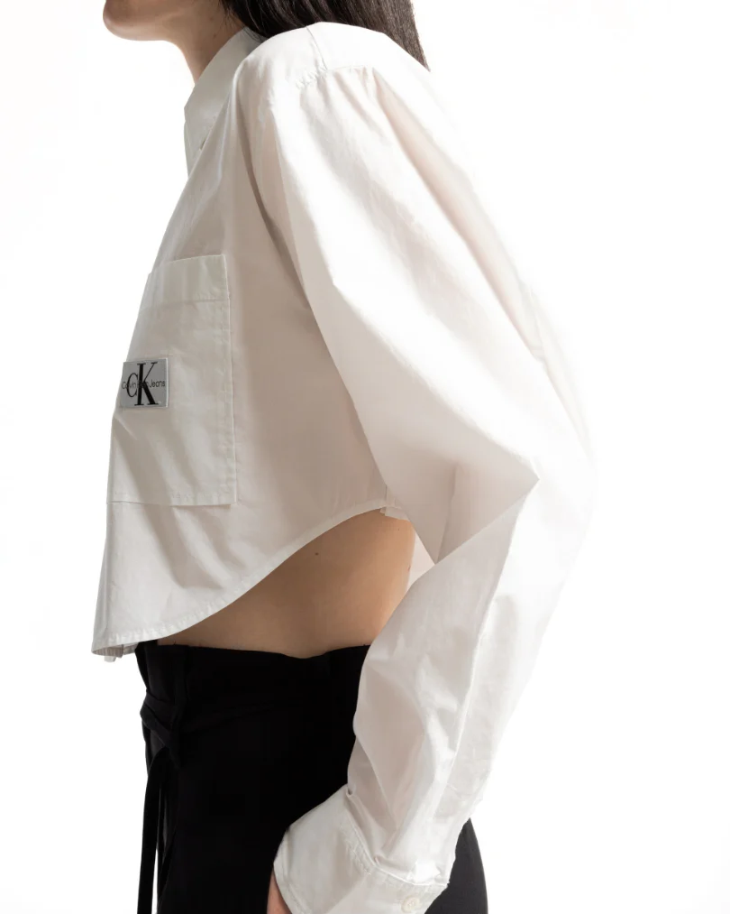 Calvin Klein Jeans - Woven Label Cropped Shirt - Image 8