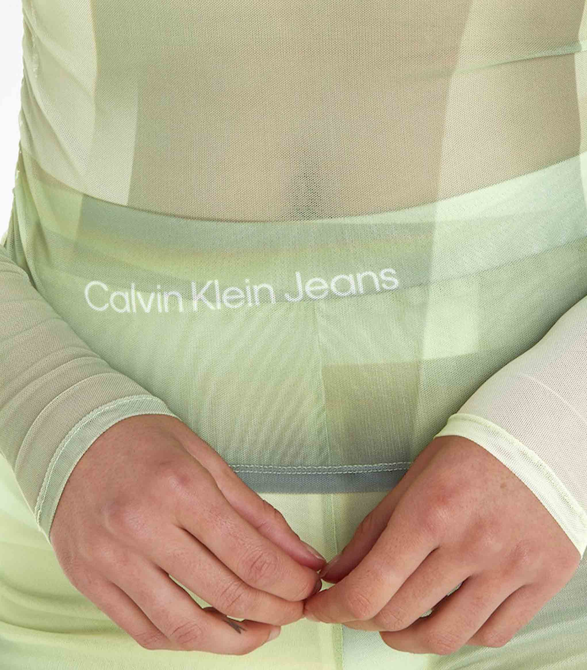 Calvin Klein Jeans - Printed Mesh Long Sleeve Top - Image 4