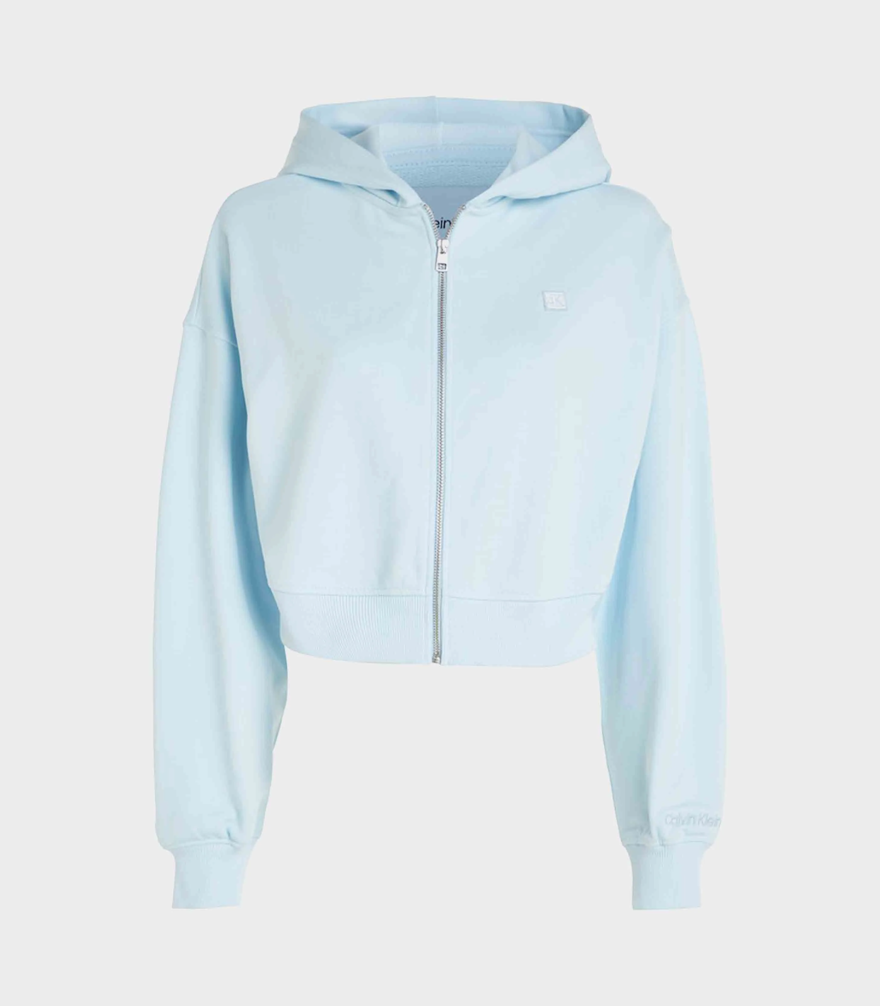Calvin Klein Jeans - Cotton Hooded Relaxed Fit Crop Sweatshirt - Image 11
