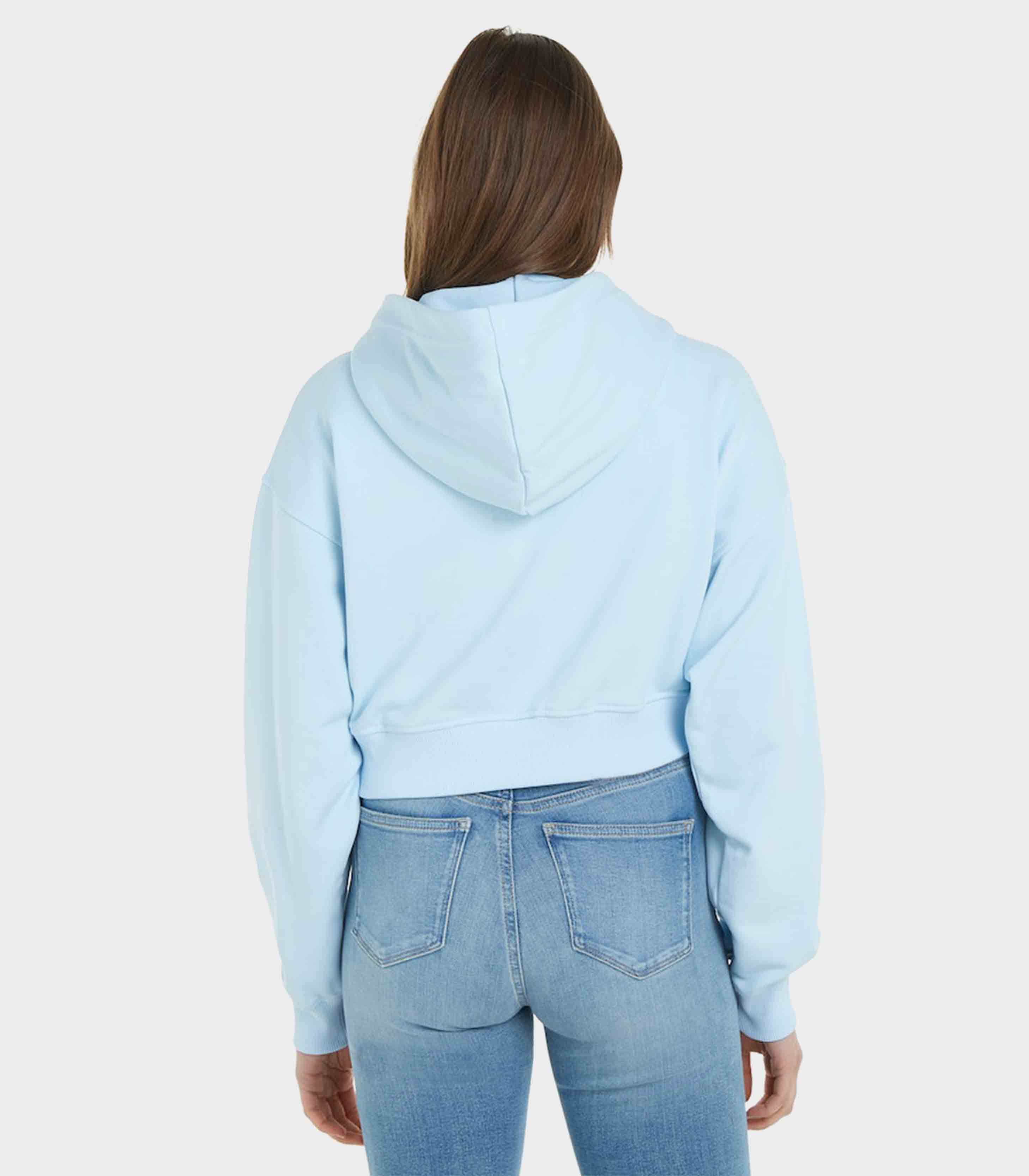Calvin Klein Jeans - Cotton Hooded Relaxed Fit Crop Sweatshirt - Image 16