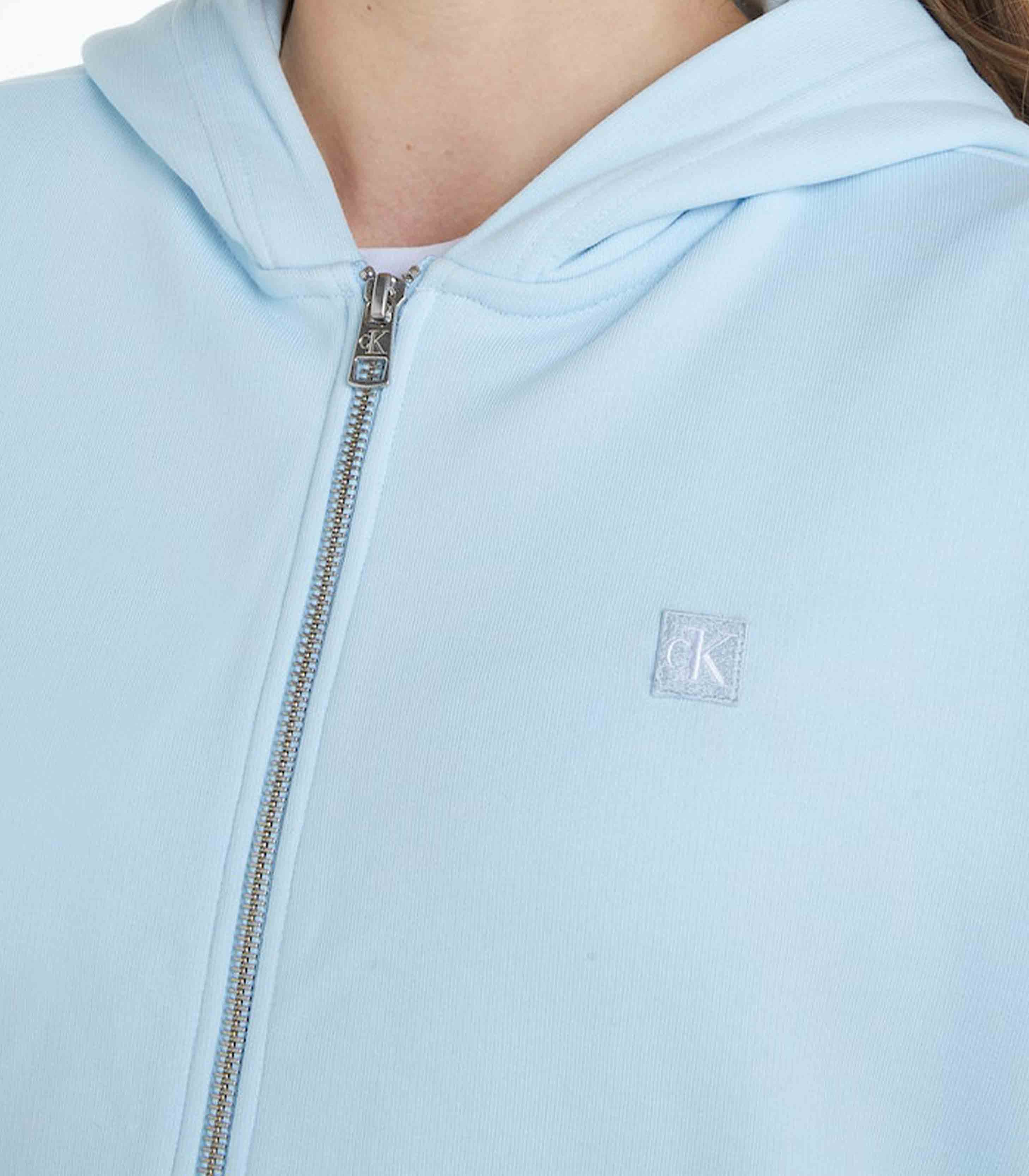 Calvin Klein Jeans - Cotton Hooded Relaxed Fit Crop Sweatshirt - Image 20
