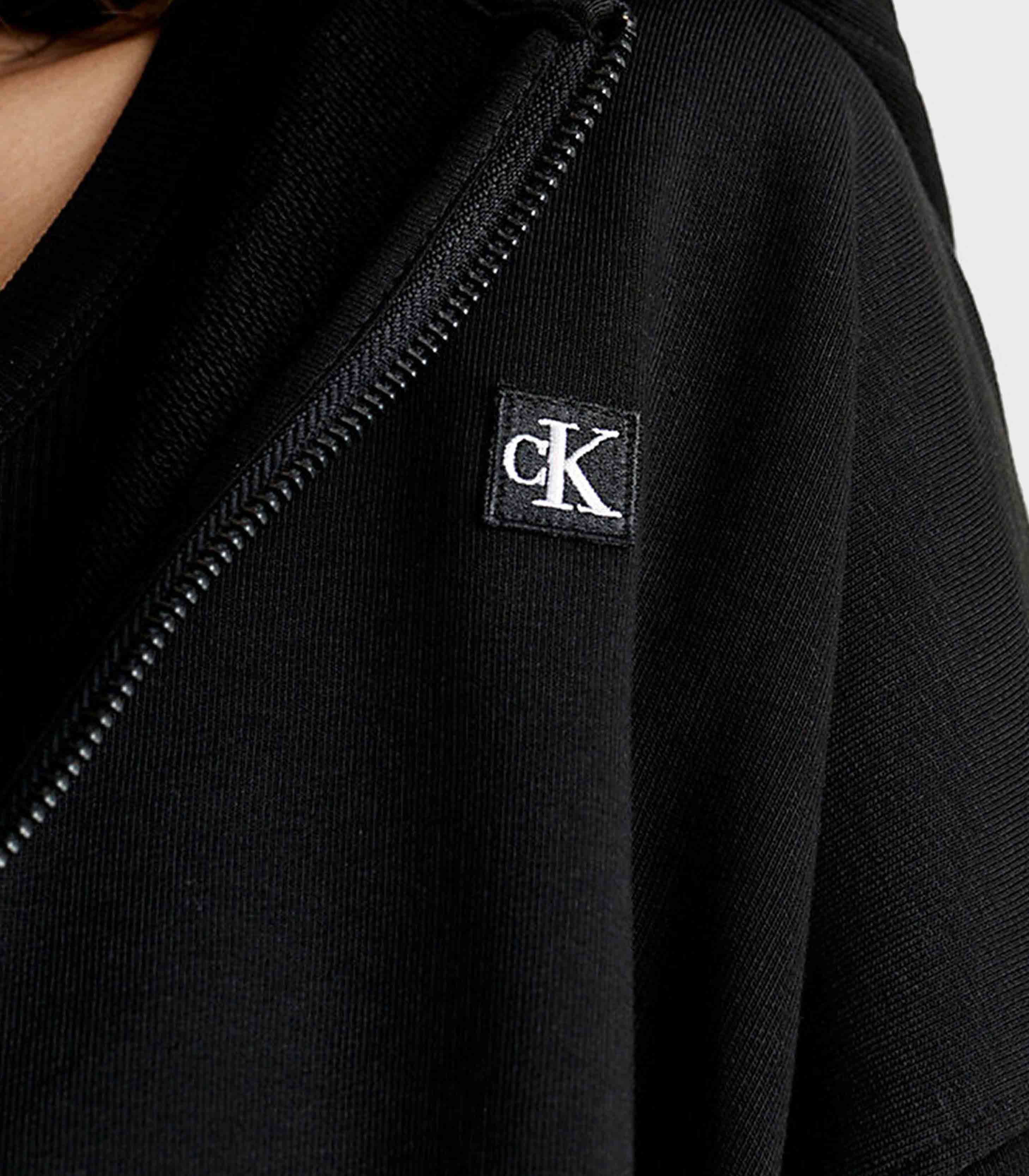 Calvin Klein Jeans - Cotton Hooded Relaxed Fit Crop Sweatshirt - Image 8